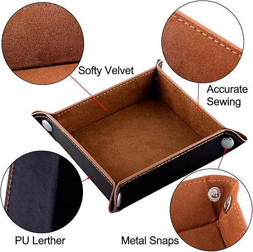 Miniatura 2 de SIQUK - Bandeja de dados 6 piezas terciopelo plegable diseño cuadrado