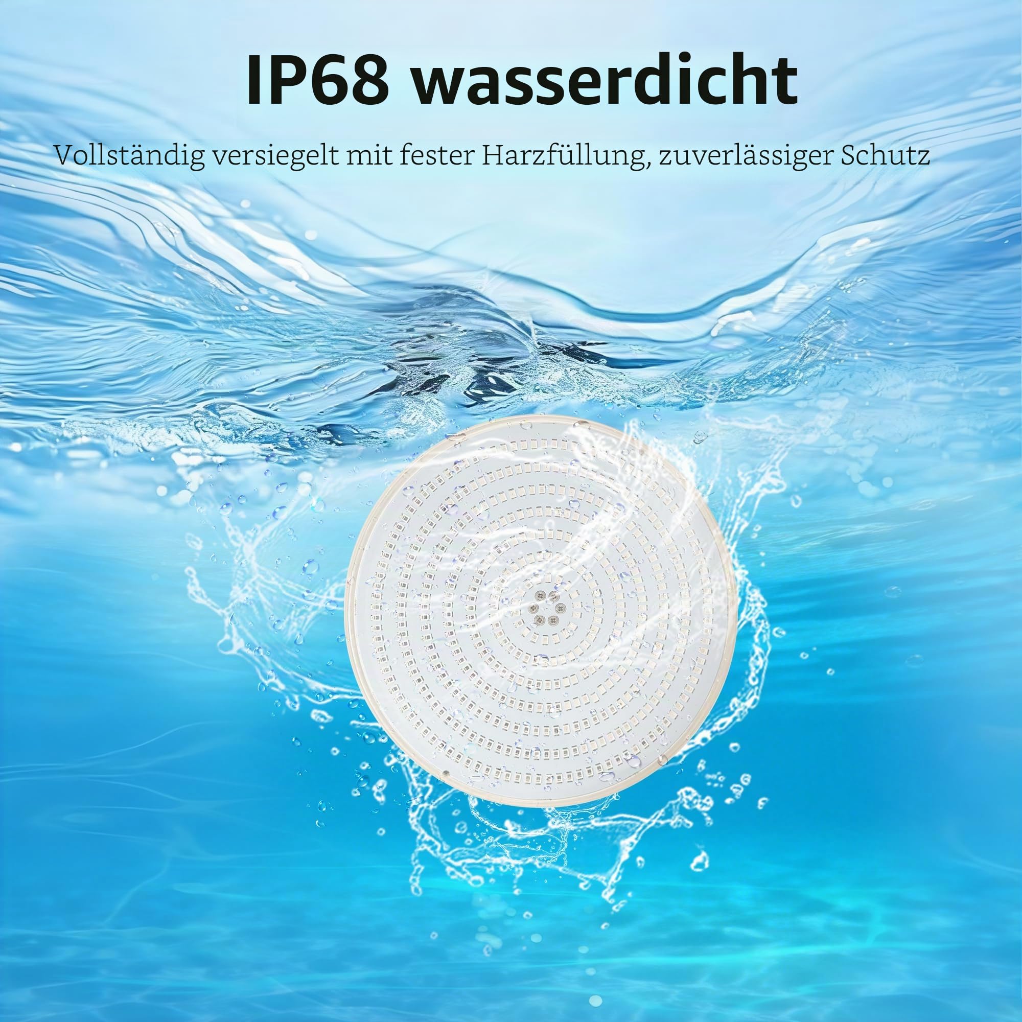 LED Ultraflach Poollampe PAR56, 35W Unterwasserscheinwerfer RGB Mehrfarbig Dimmbar 1400lm, 2/4/6H Timer, Harz Gefüllt IP68 Wasserdichte Poolbeleuchtung mit Fernbedienung, 12V AC, 2er-Pack