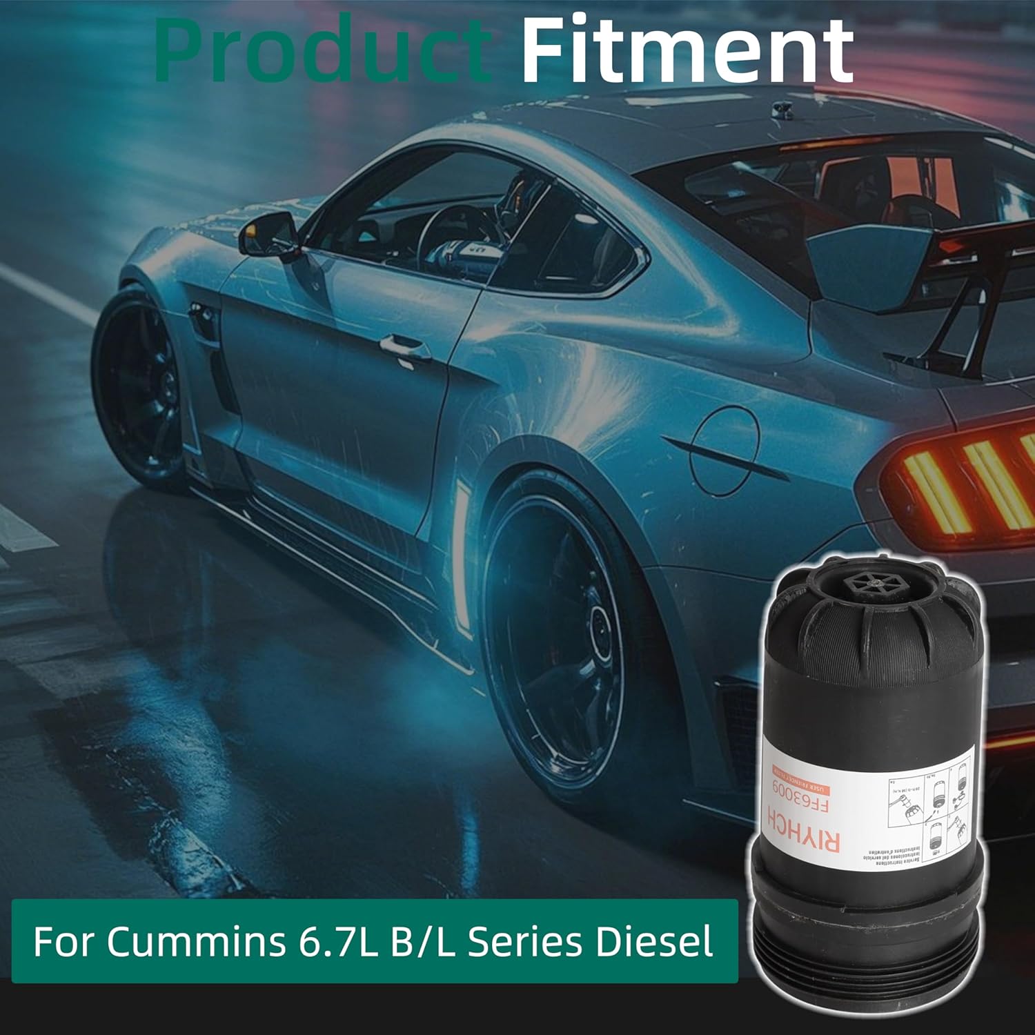 3-Pack FF63009 Fuel Filter – 10 Micron for Cummins 6.7L B/L Series Diesel | Replaces FF63008, BF63000, FF63054NN