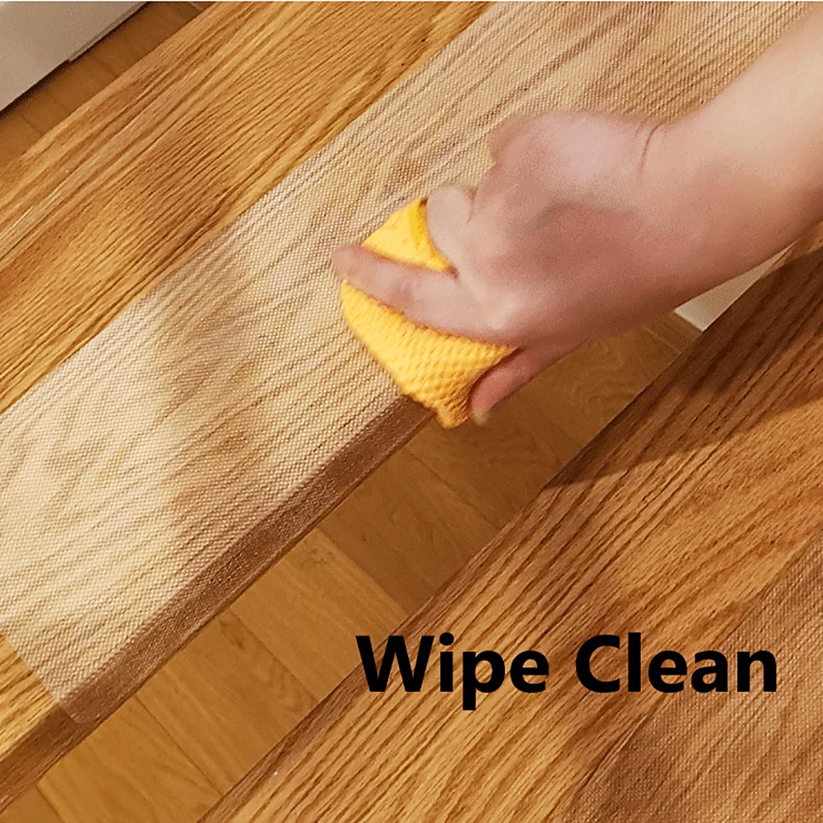 Cinta antideslizante transparente para peldaños de escalera para interiores, tiras de agarre de tracción transparentes con respaldo adhesivo para seguridad en escaleras, 1 paquete