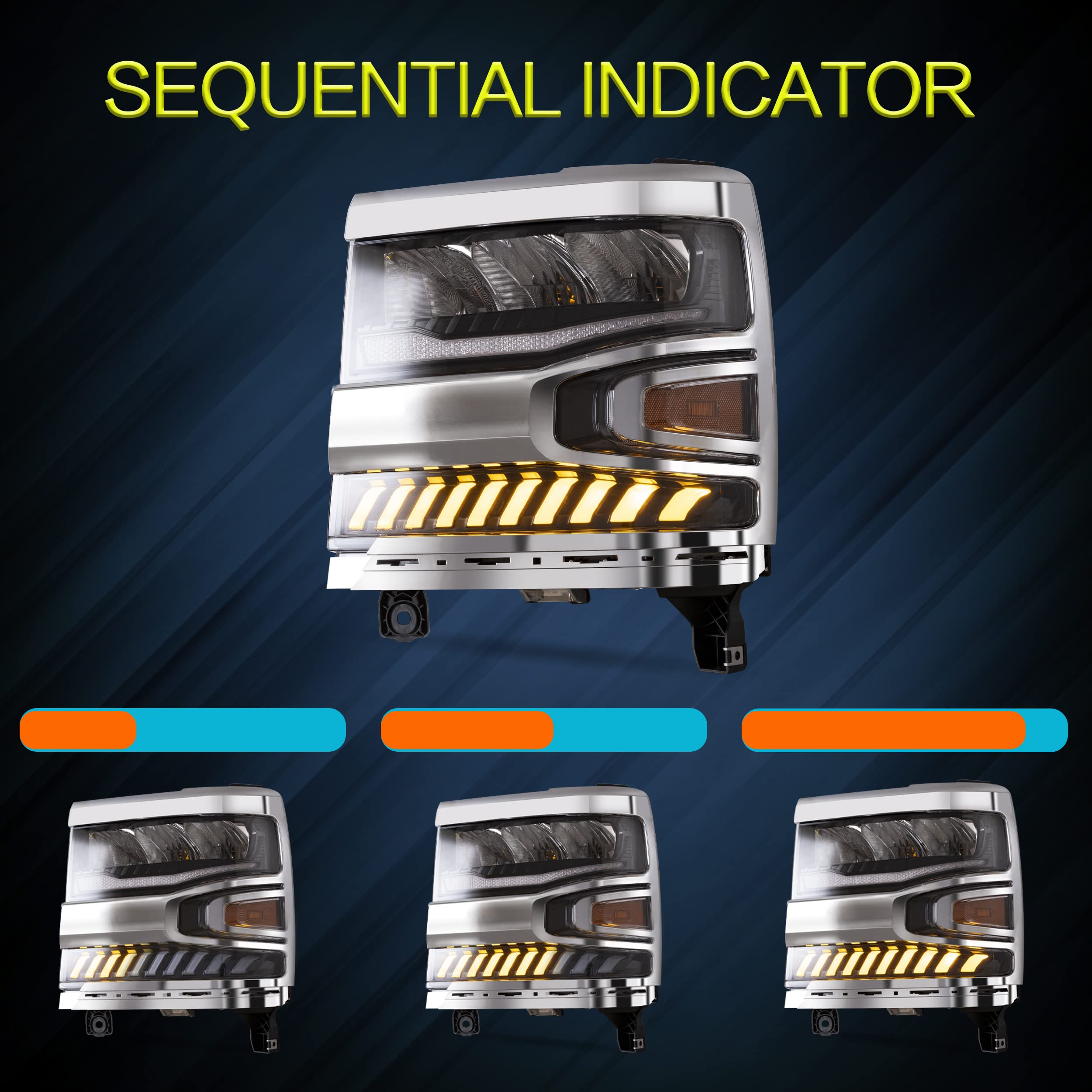 Amazon | VLAND LEDヘッドライト 2016-2018 シボレー シルバラード