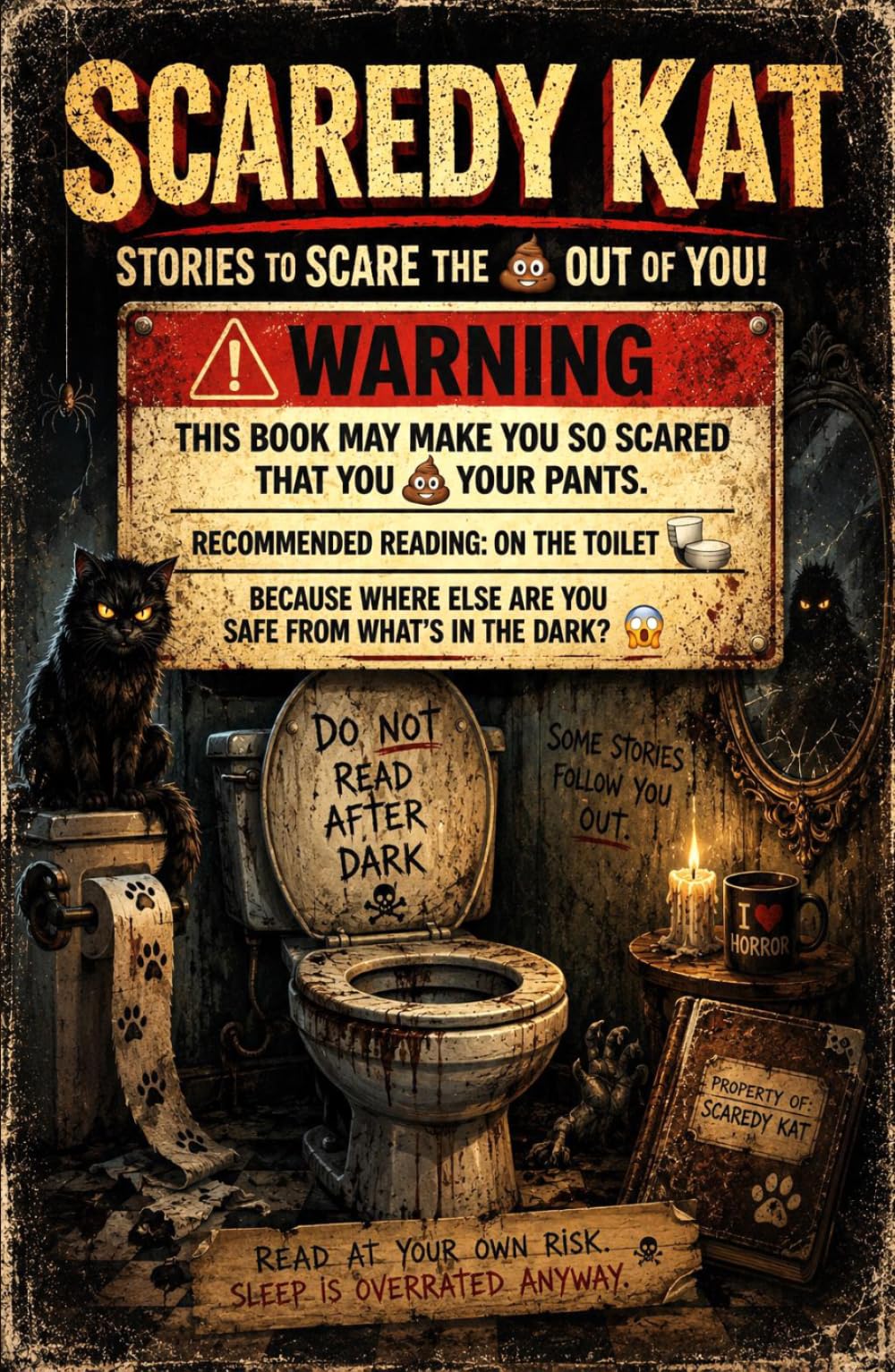 Scaredy Kat: Stories to Scare the Shit Out of You - Porta Potty Edition (Groundwood Paper/Black and White)