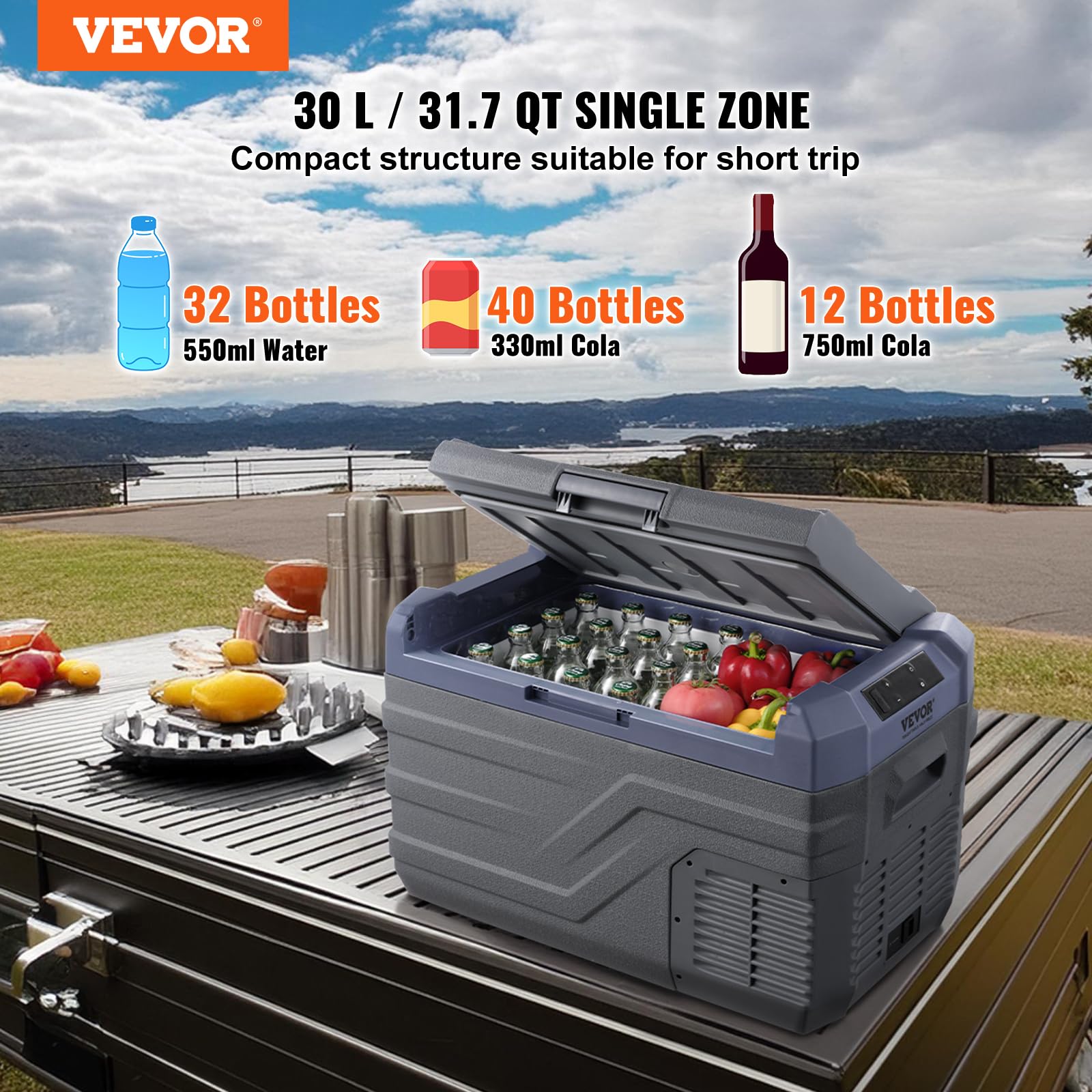 VEVOR Refrigeratore Auto 12V 30L Single Zone Portatile - Dettaglio