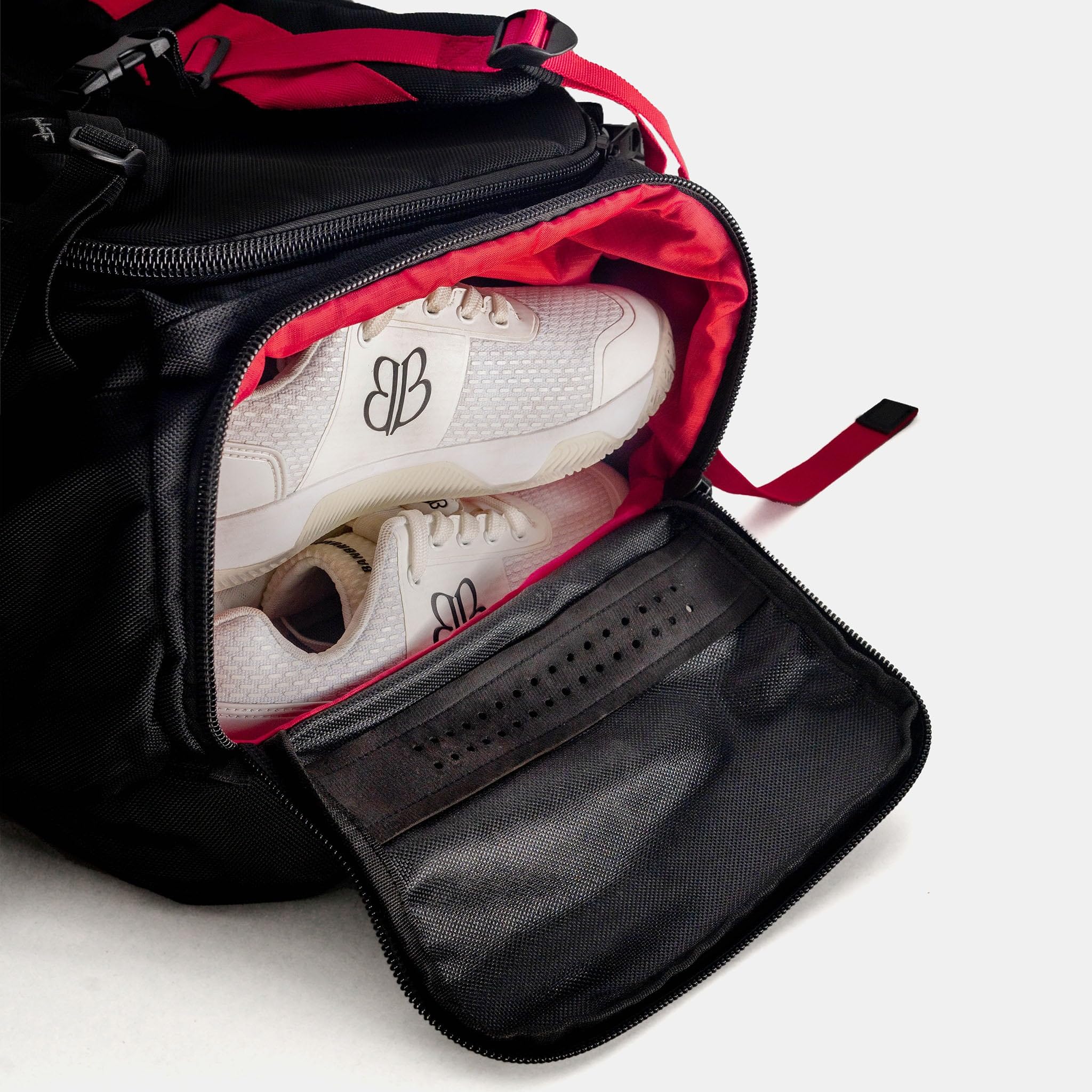 Borsa sportiva Crossfit per allenamento, palestra e competizione, 55 l, materiale impermeabile e neoprene imbottito, scomparto isotermico, tasca per scarpe e manici multipli