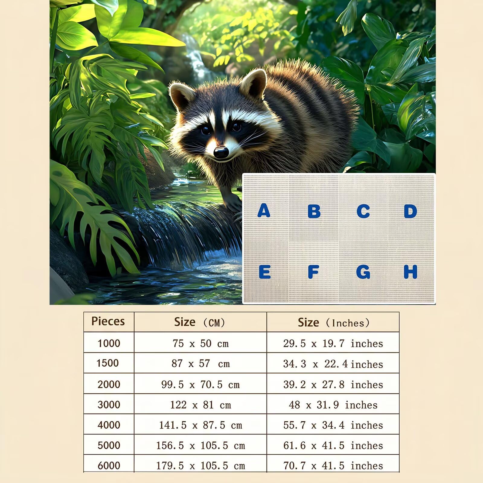 forêt Animal-2 Puzzle 3000 Pièces pour Adultes, Format 122 x 81 cm, Challenge Casse-Tête de Famille, Loisirs Créatifs et Relaxation, Pièces Robustes avec Lettres au Dos, Décor Murale Salon f0-852