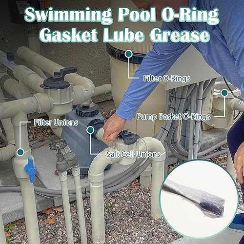Miniatura 2 de KEZE Lubricante de piscina para junta tórica, grado alimenticio, impermeable, grasa para grifo de silicona para filtro de piscina, plomería, piezas