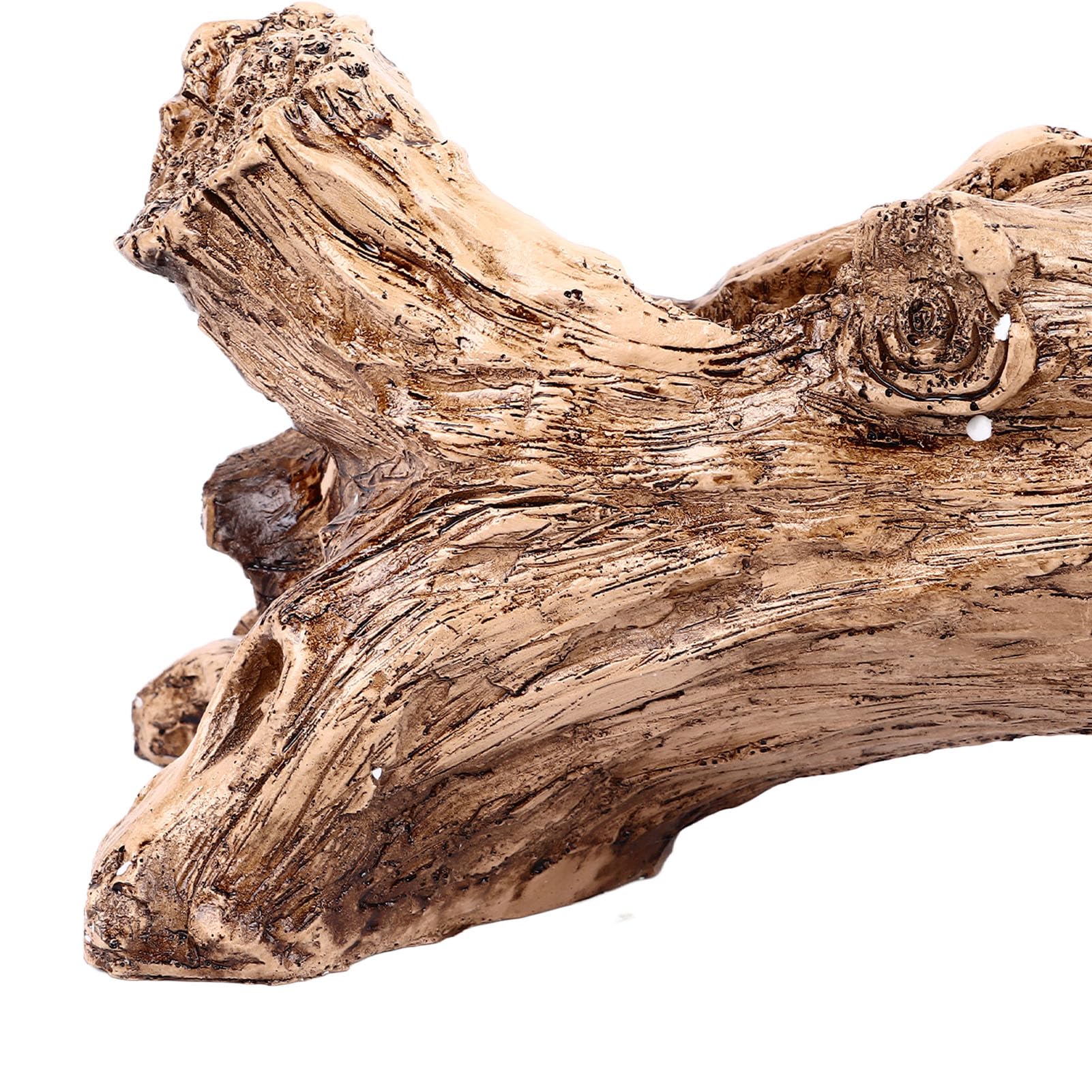 Sadzarka ze Sztucznego Drewna Driftwood, Sztuczna Rzeźba z żywicy Uchwyt Doniczka z Korzeniem Drzewa Vintage Kikut Korzenia Drzewa Kłoda Jak Pojemnik na Kwiaty Doniczka do
