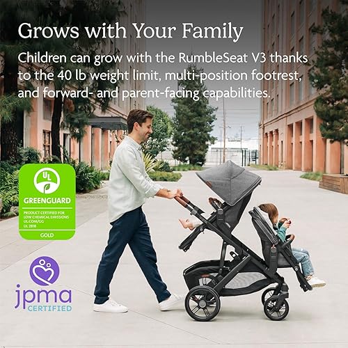 Miniatura 3 de UPPAbaby RumbleSeat V3 Segundo asiento inferior Compatible con Vista V2 y Vista V3 Asiento para todo tipo de clima + hebilla magnética