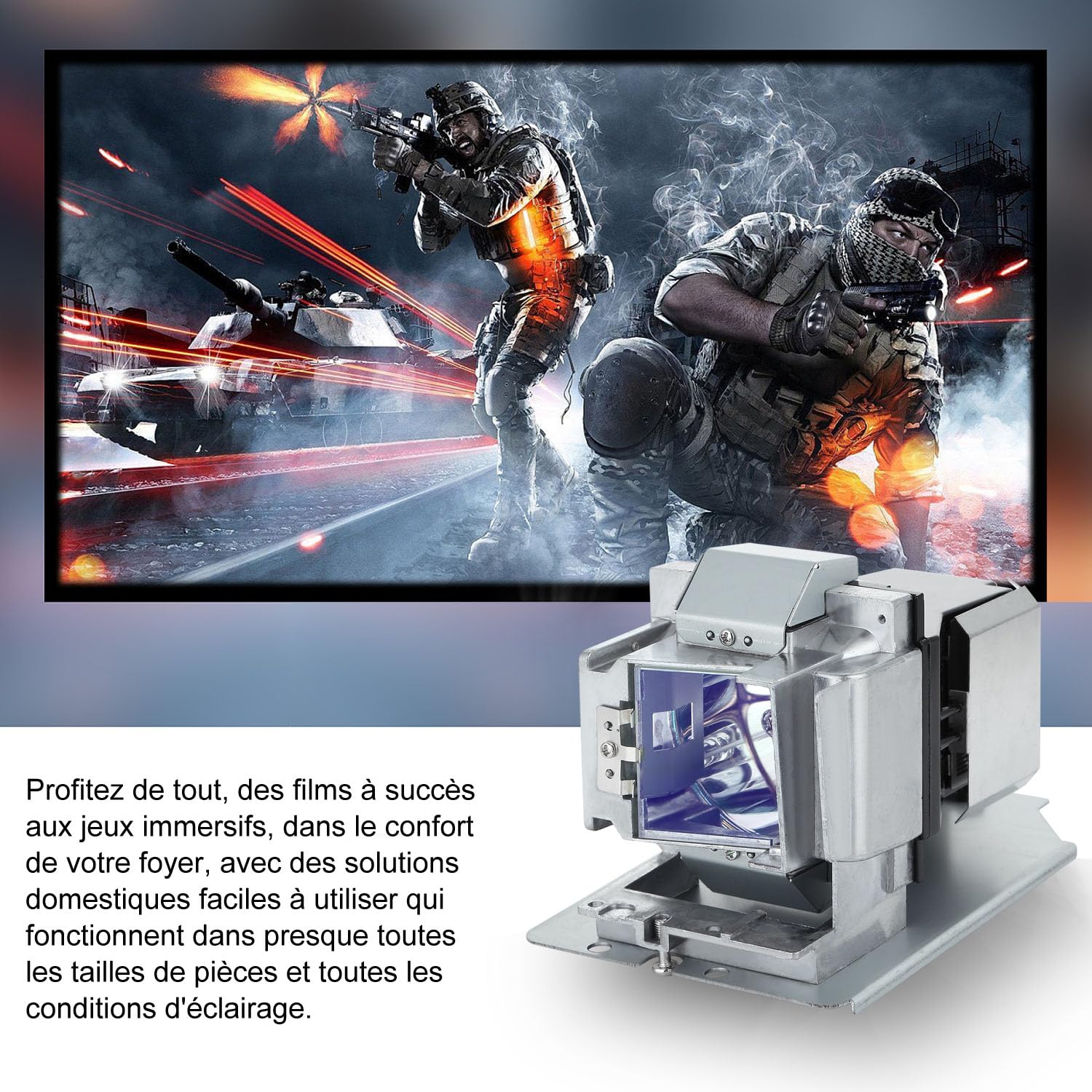 Lampe de Vidéoprojecteur pour BenQ MH856UST+ MW855UST+ 5J.JKS05.001