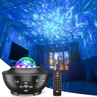 Star Projector, Galaxy Night Light Projector with Remote Control & 10 Color Effects, Built in Speaker and Timer, Nebula Cloud Ceiling Light Projector for Baby Kids Adults Bedroom/Game Rooms/Home Party