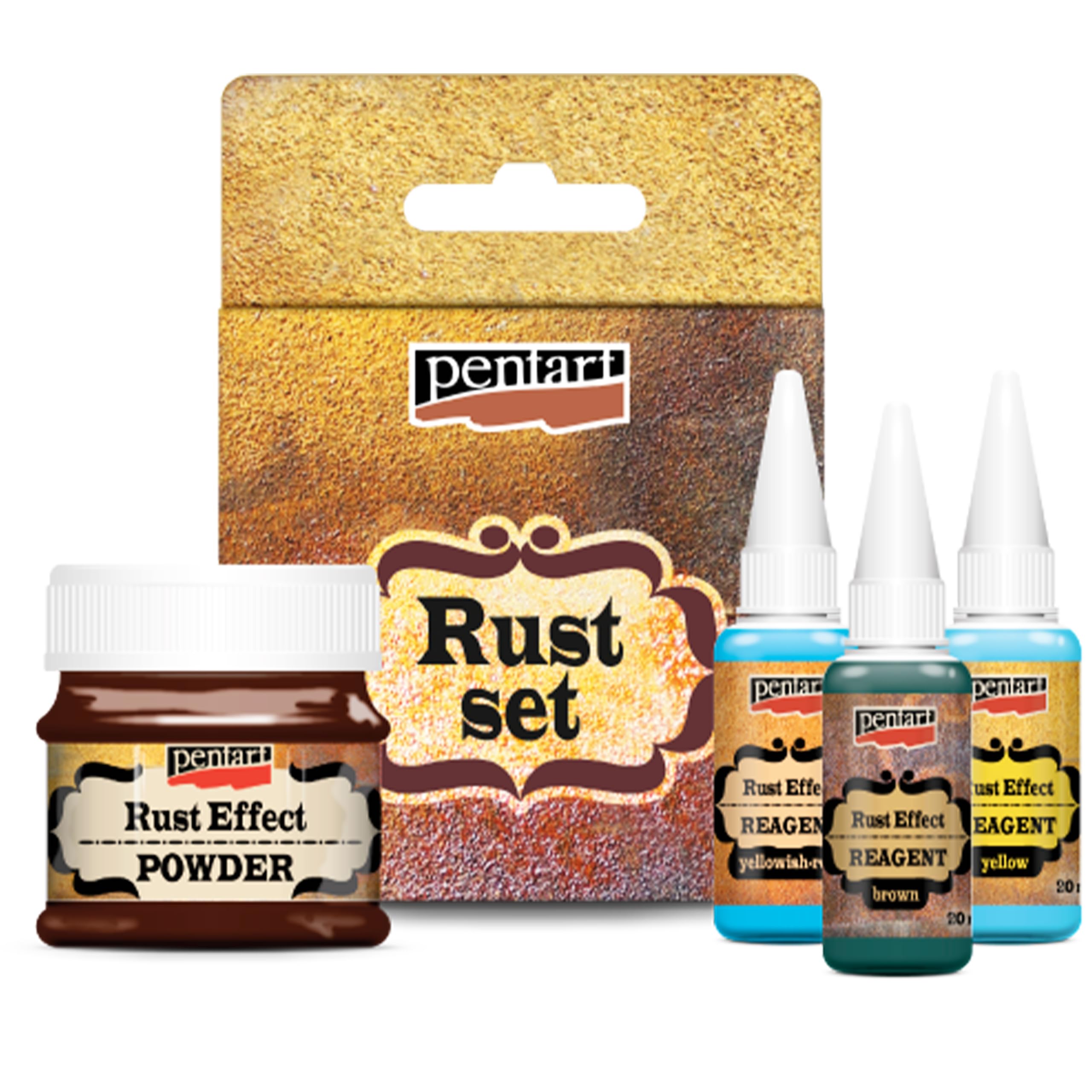 Pentart Rust effect set powder and oxidant.