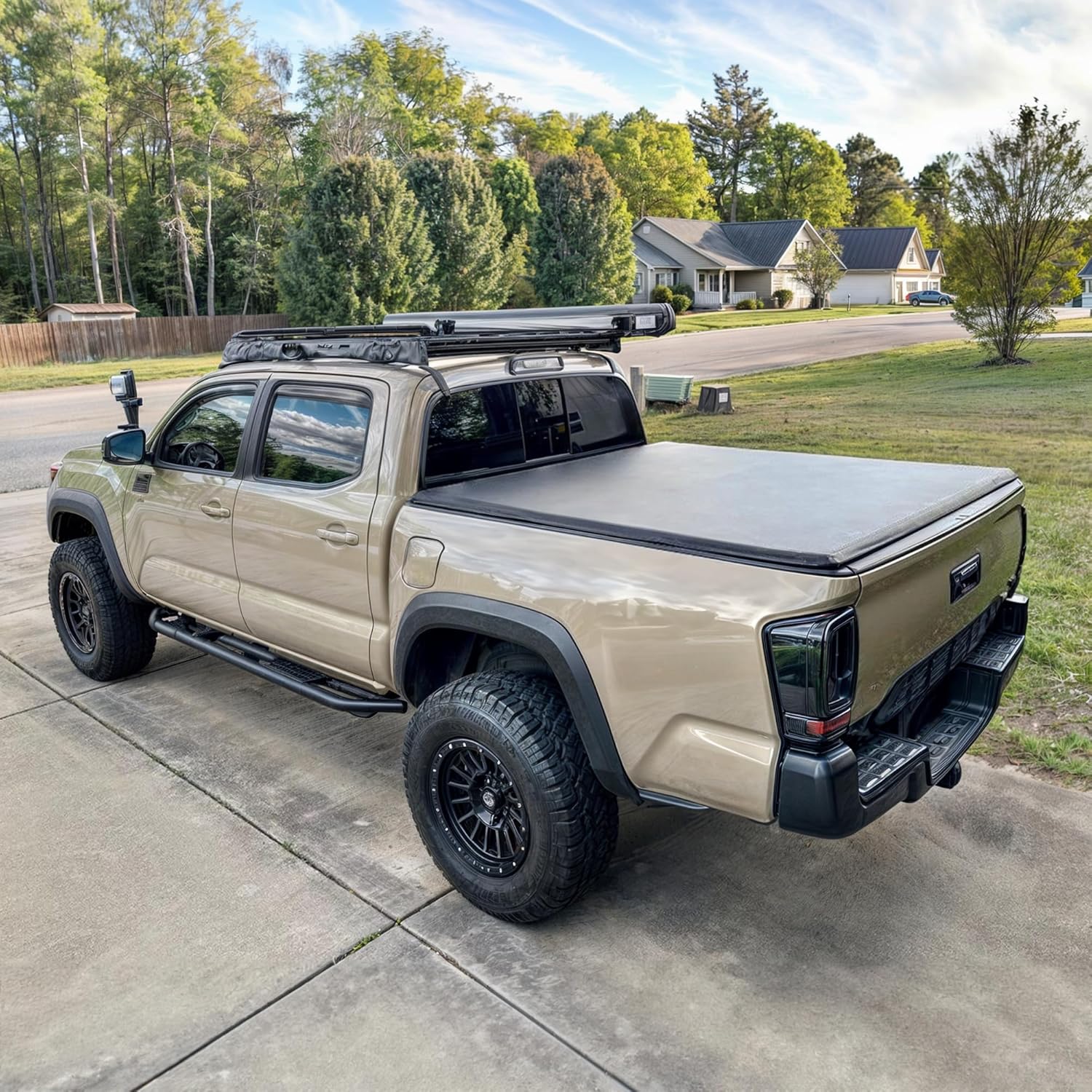 oEdRo Soft Roll Up Truck Bed Tonneau Cover Compatible with 2005-2025 Nissan Frontier(NOT for México), Fleetside 5 Feet Bed