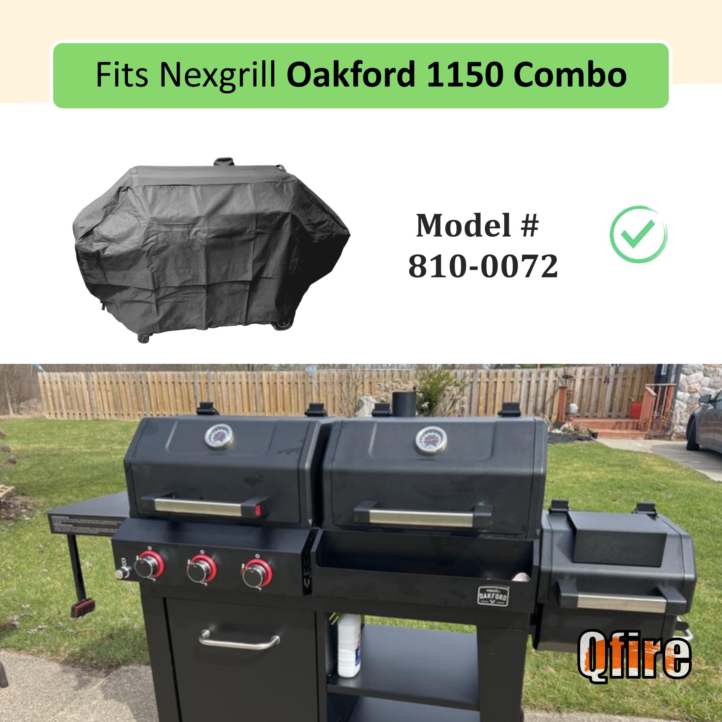 Nexgrill Bbq Cover Oakford 1150 Pro Offset Smoker And 3-Burner