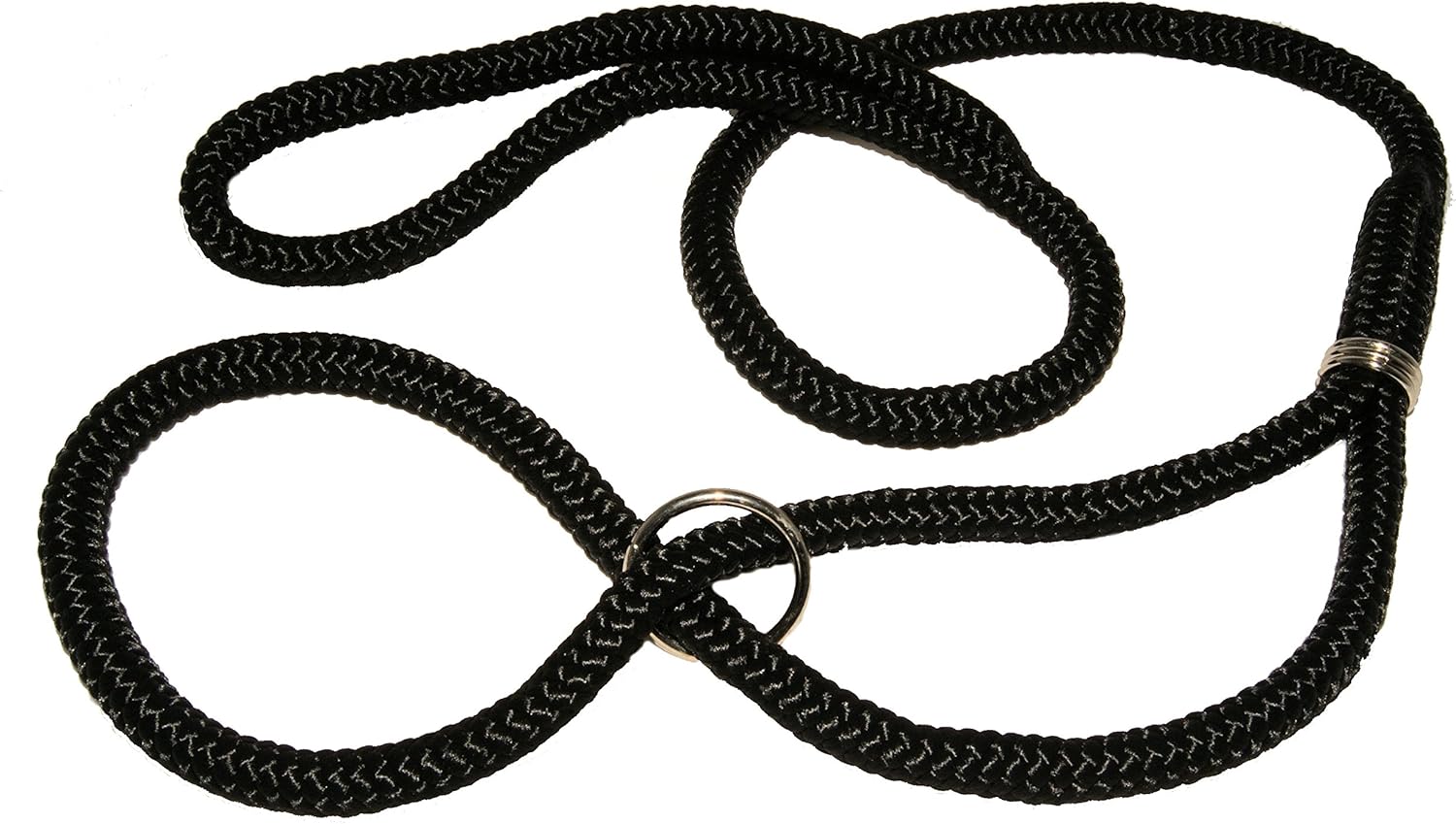 Black Training Headcollar Halter Lead Rope Slip Choker 120cm (10/120