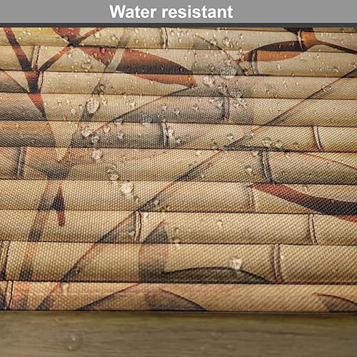 Miniatura 6 de Ambesonne Juego de 4 manteles individuales de tela lavable para mesa de comedor, tamaño estándar, color beige pastel