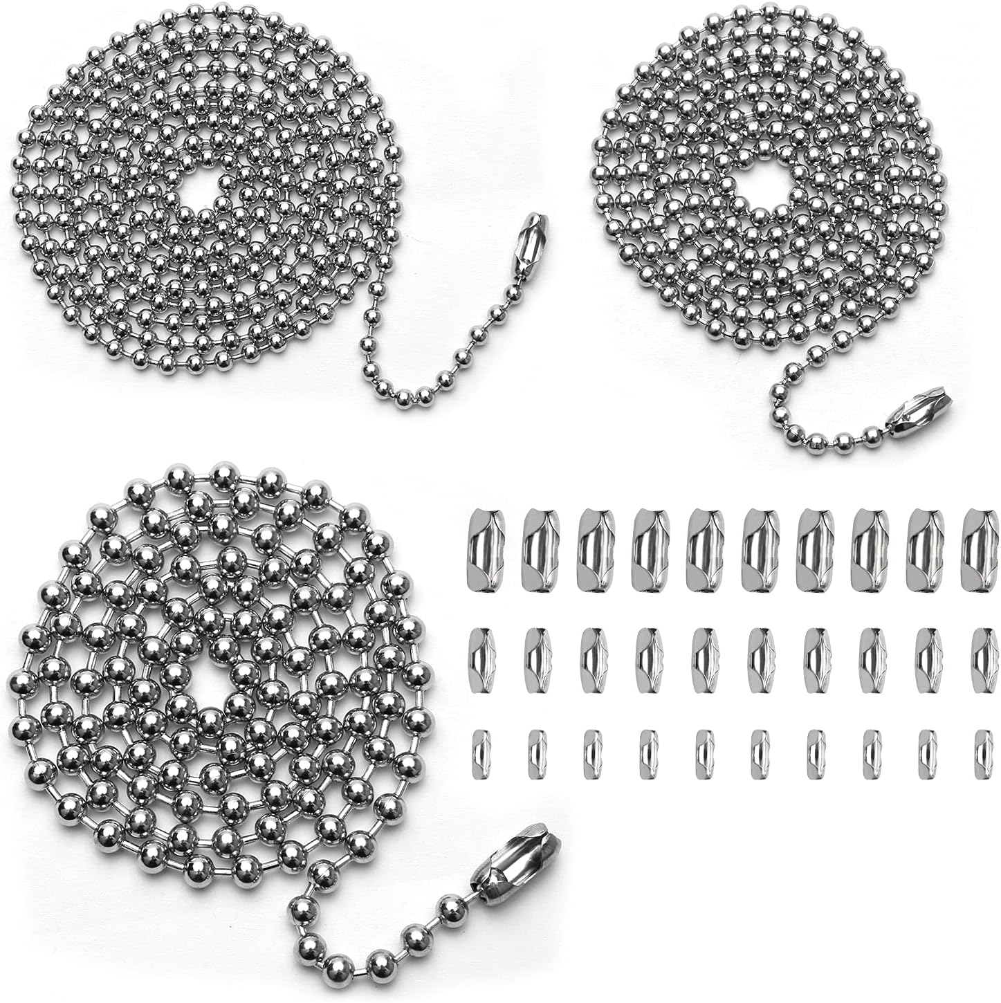 3 Meters Beaded Pull Chain Extension with Connector, for Metal Roller