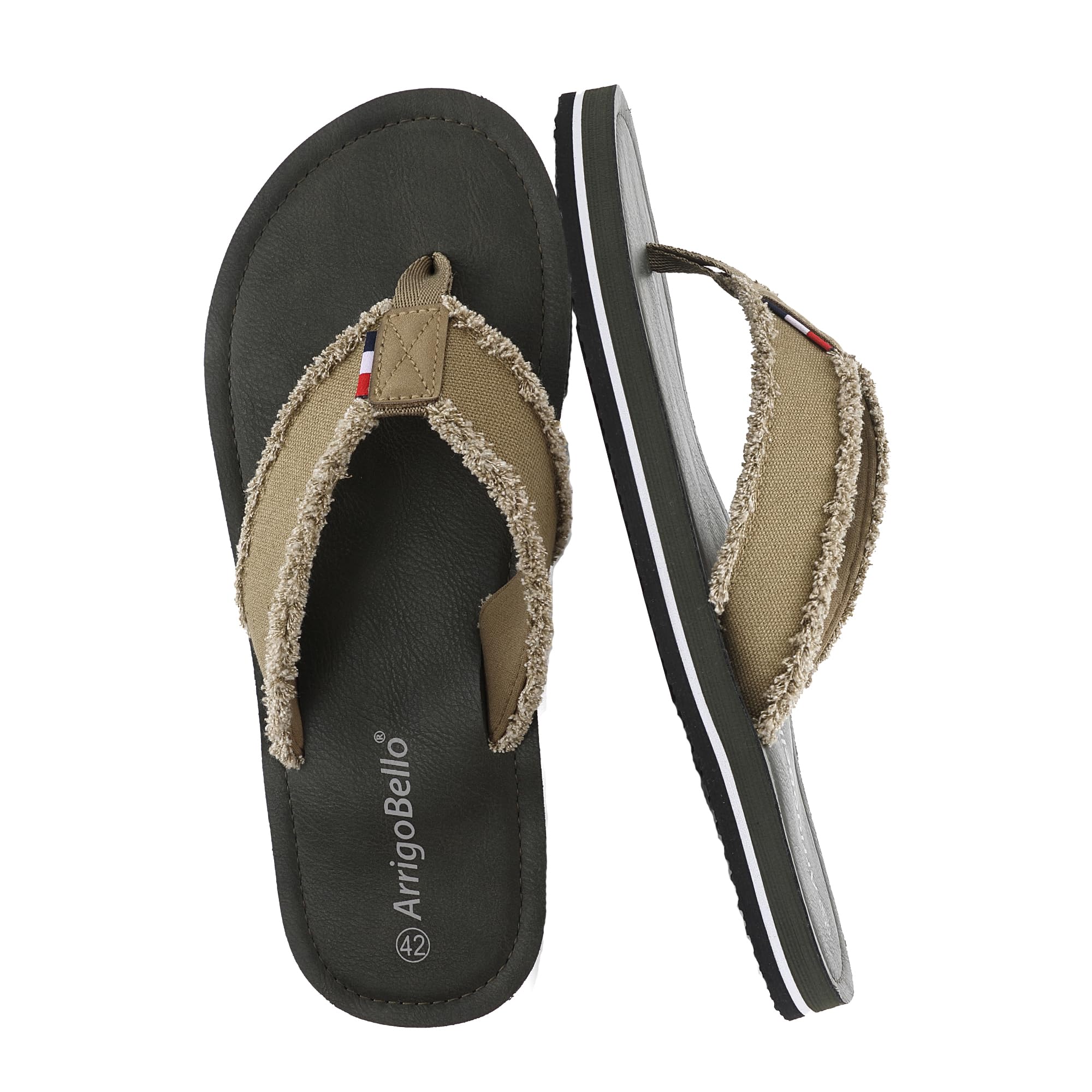 AX BOXING Flip Flops Herren Zehentrenner Rutschfest Leder Badelatschen Sandalen Beach Pool 41-46 EU