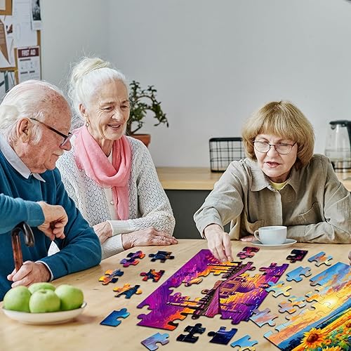 Miniatura 7 de Paquete de 6 rompecabezas grandes de 36 piezas para personas mayores, productos fáciles de demencia, Alzheimer, actividades de demencia, juego de