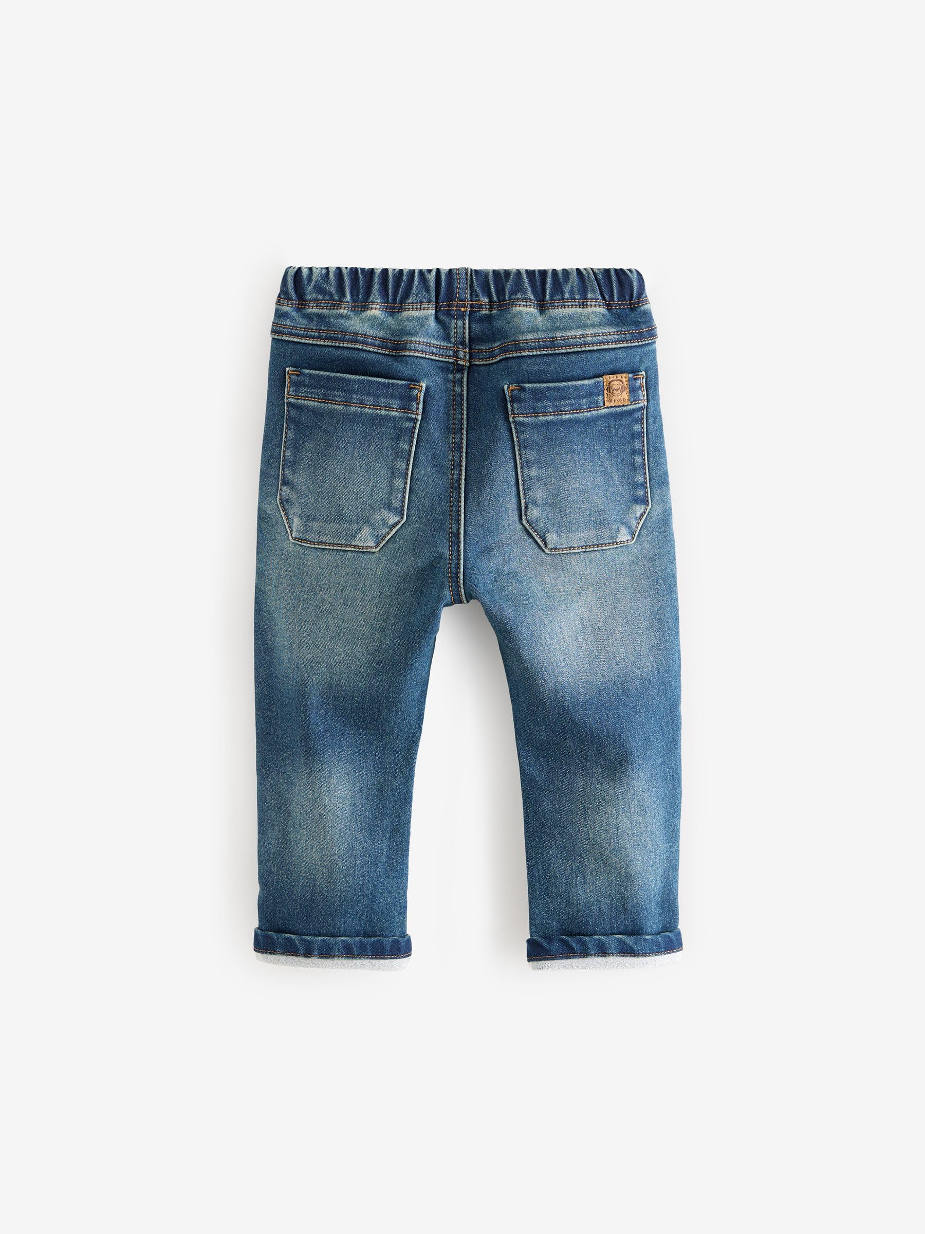 NEXT Ragazzo Jeans Super Morbidi Elasticizzati Senza Chiusura Vintage Wash 18 Mesi-24 Mesi
