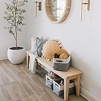 Vista 46 de OrganiHaus Narrow Storage Bins 15x06in, Small Closet Bins for Shelves, Bathroom Storage Baskets for Shelves, Narrow Baskets, Fabric Organizer with