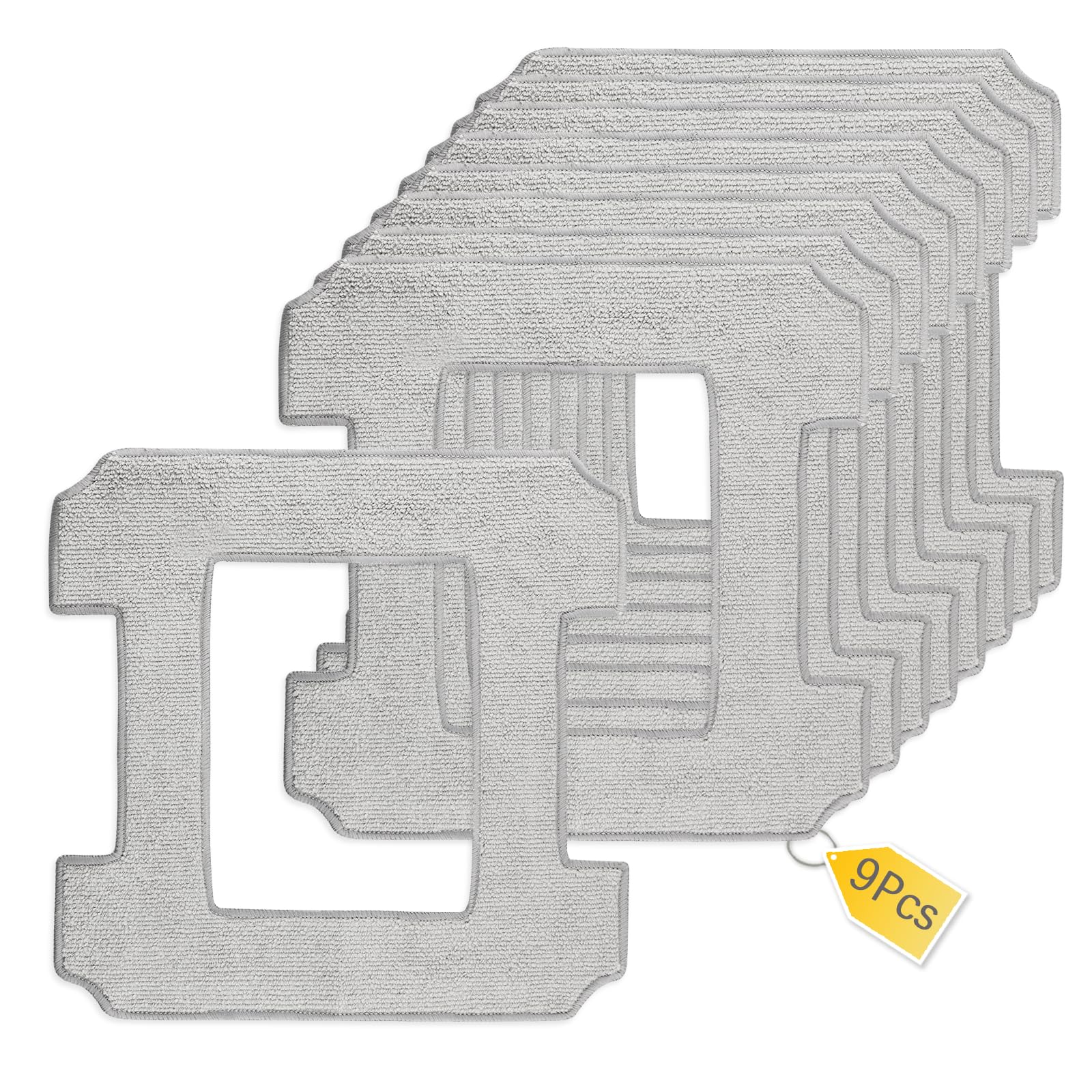 9 Pièces pour Ecovacs Winbot W2 PRO/W2 PRO Omni/W2 Omni/W2/W1 Pro/W1 Microfibre Serpillère Rechange Kit, Lavables Lingette de Nettoyage pour Robots Laveurs de Vitres, pour Nettoyage Vitre, Taches