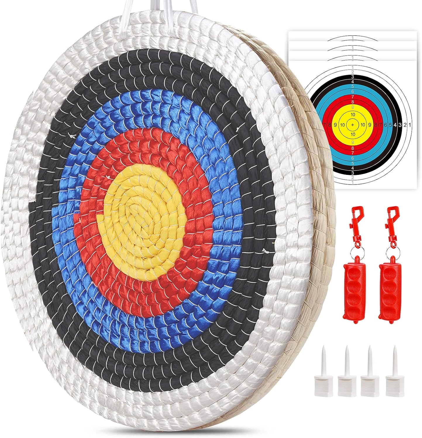Traditional Archery Target 3 Layers 20 inchs Solid Straw Target Hand-Made Arrow Target Archery Target Round Rope Target Practice Target for Outdoor Hunting and Shooting… : Sports & Outdoors