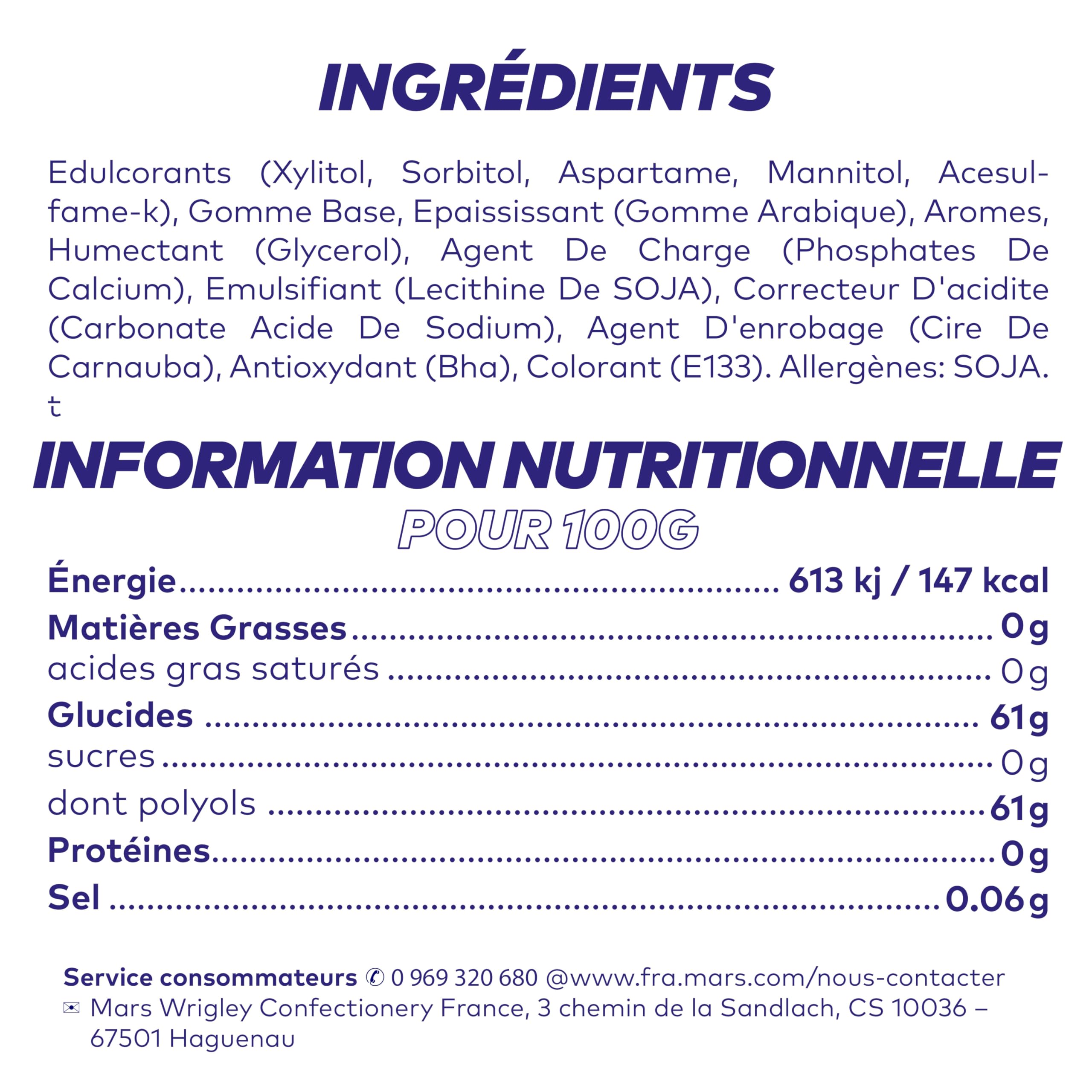 FREEDENT WHITE Chewing Gum Sans Sucre Goût Menthe Forte 5 Paquets 70g