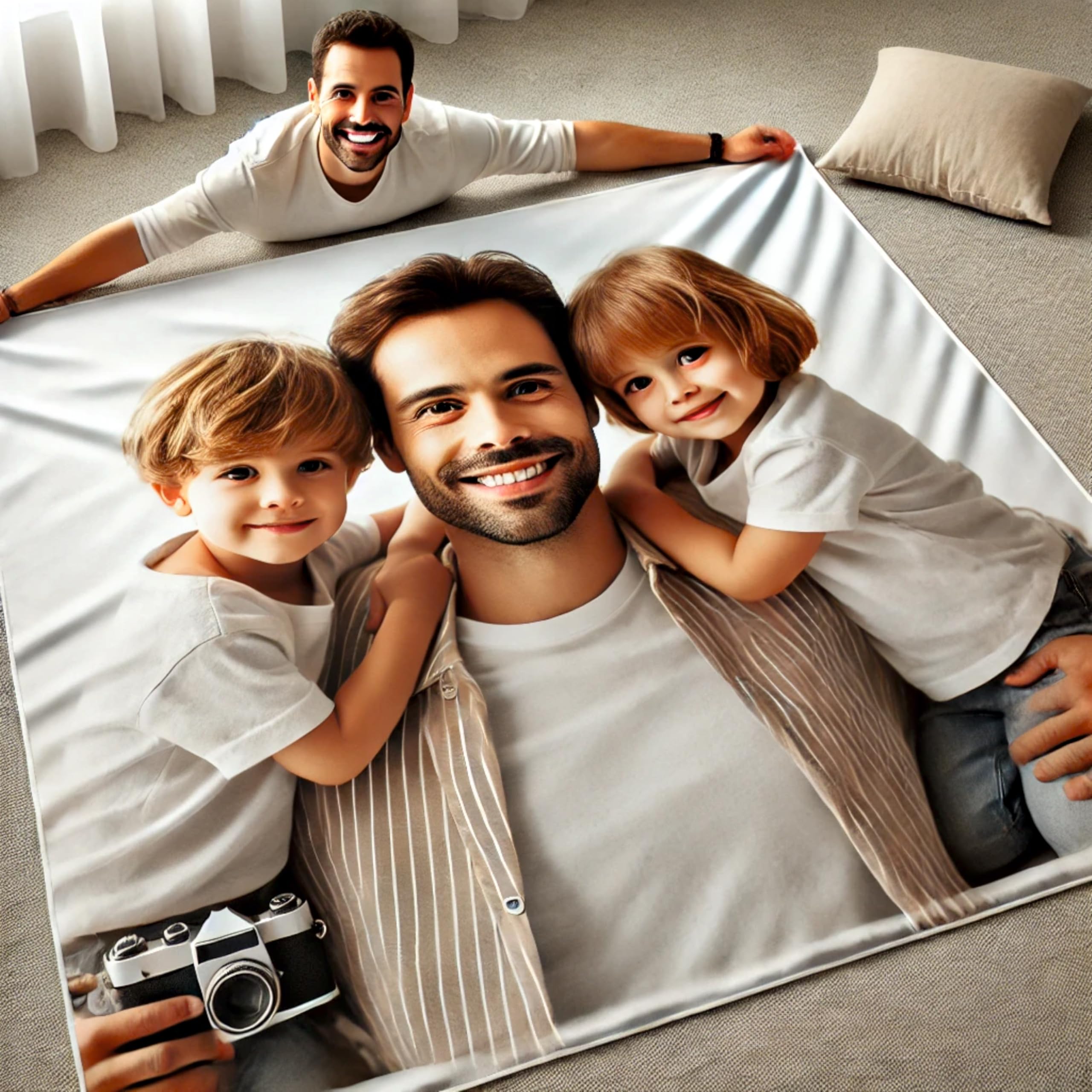Pla Pla Pla Personalized Father's Day Blanket | Soft, Warm and HD Picture Dad, Wear, Bold Colors Surprise! 5 Key Points: