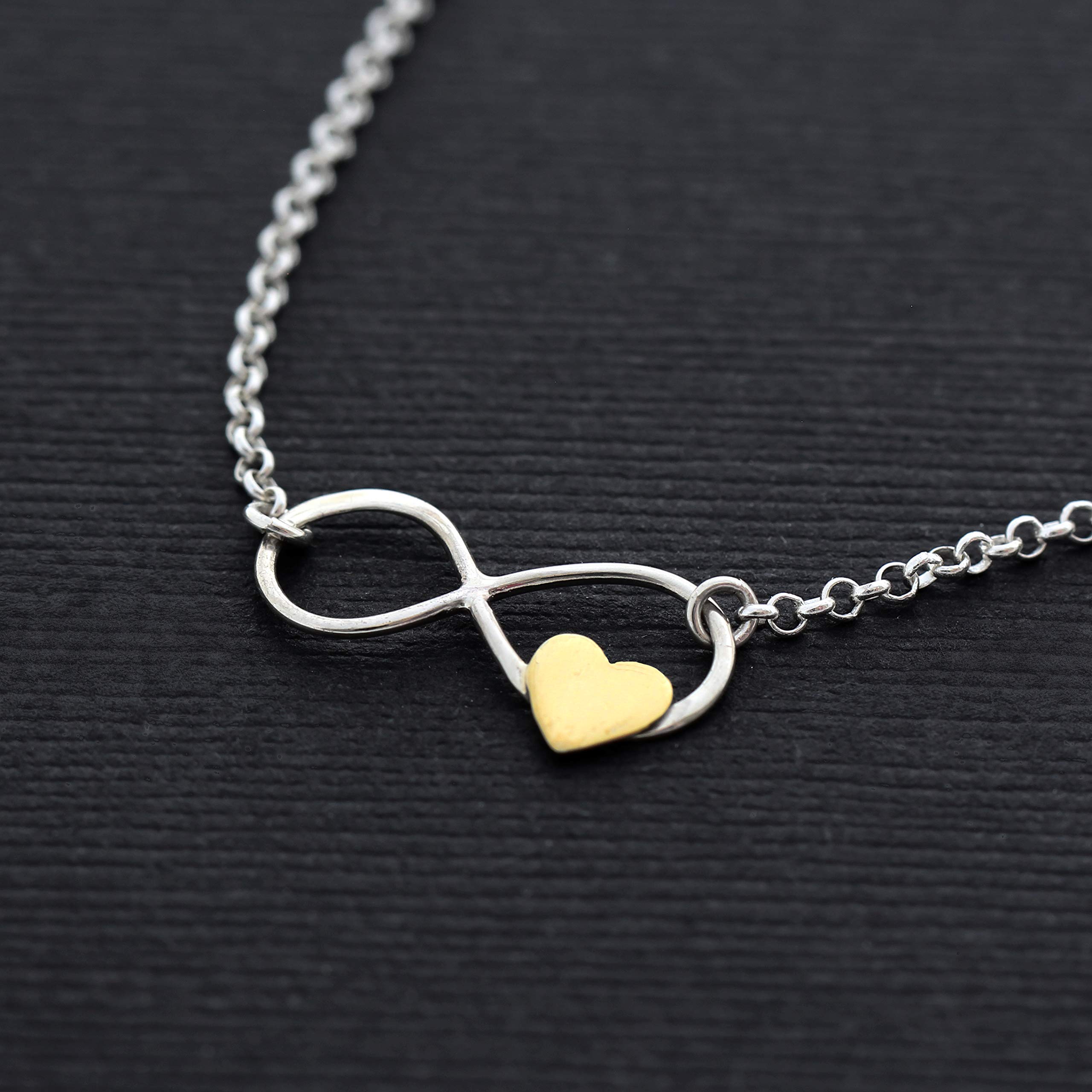 Father And Daughter Necklace Infinite Love 925 Sterling Silver