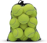 BuyNow 20 Pack Training Tennis Balls - High Elasticity 2.58" Practice Balls for Beginners, Dogs, Multi-Use with Mesh Bag (10 Colors)
