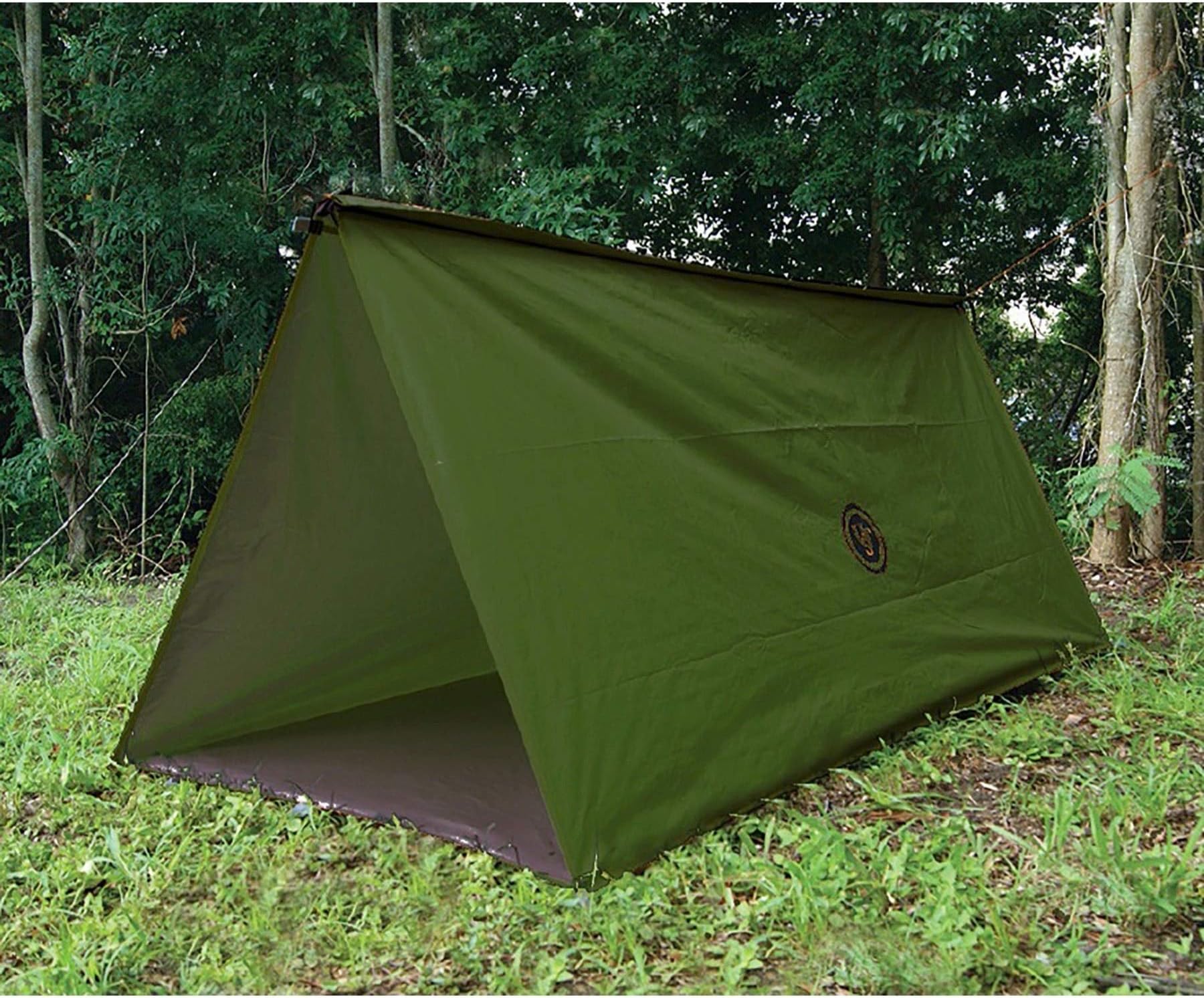UST Tube Tarp and Camping Shelter with Compact, Multifunctional Use and Reversible and Flame Retardant Construction for Emergency, Hiking, Camping, Backpacking and Outdoor Survival