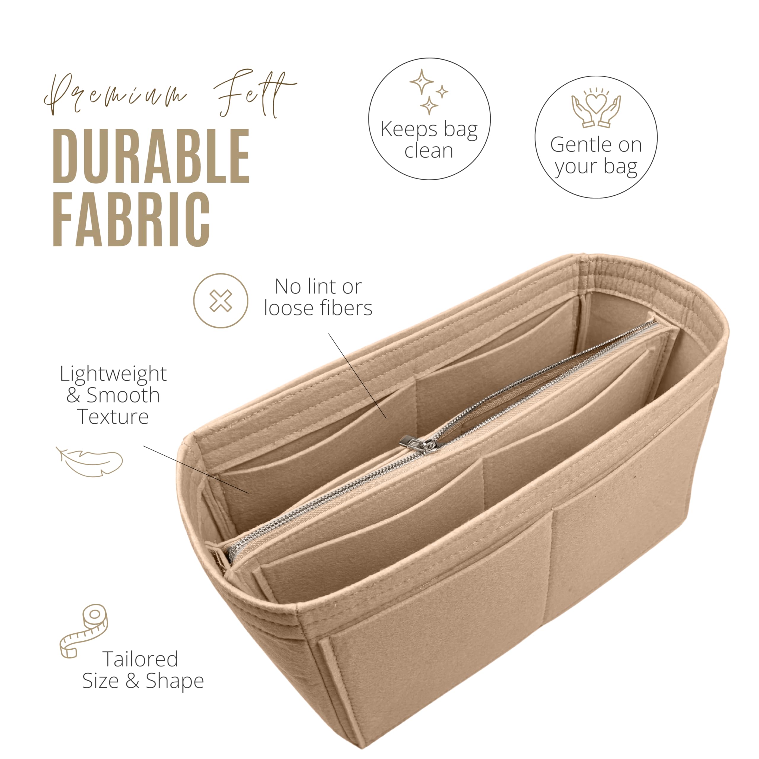 Divitize Premium Taschenorganizer kompatibel mit Hermes Birkin 20/25/30/35/40/45 - Handgefertigter Filz, Vollverkleidung, Verstärkter Boden, Maßgefertigt, 24+ Farben (Scarlet, for BK30)