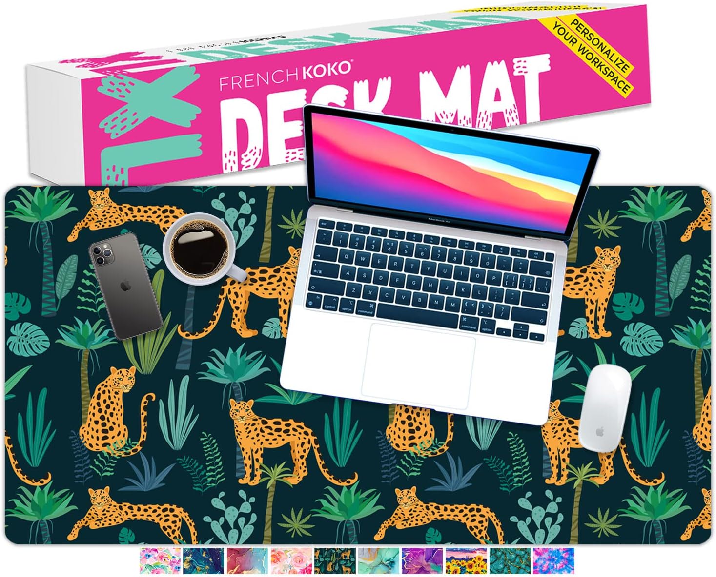 French KOKO Large Mouse Pad Desk Mat Protector Keyboard