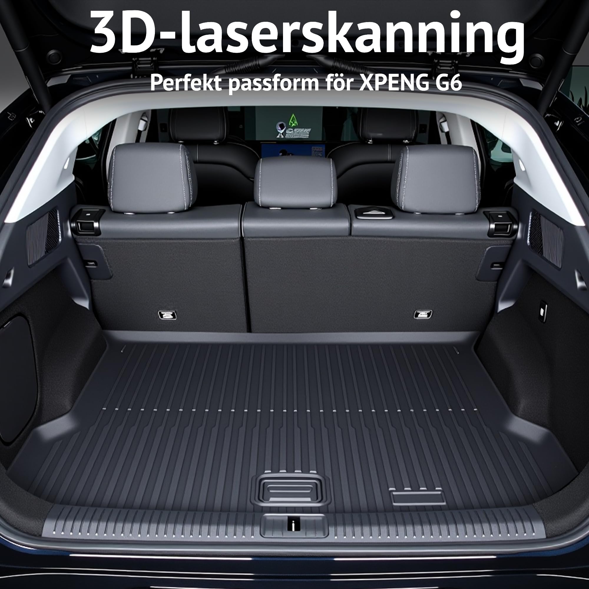 [Su misura per XPENG G6] FOXMOD Tappetini TPE Premium + Tappetino Bagagliaio per XPENG G6 2025 2026 – Vestibilità Perfetta, Inodore, Antiscivolo, Impermeabile, Ogni Stagione, Guida Sicura