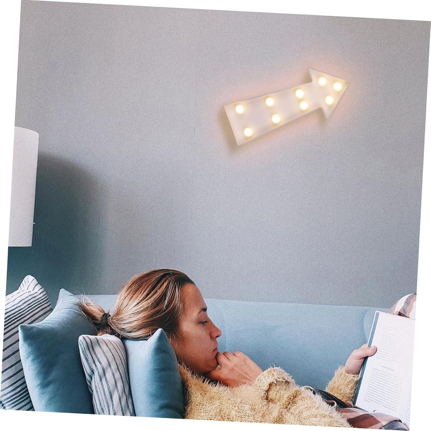 Uonlytech 10pcs Led Wall Decor for Christmas Sign Wedding Signs Led Light Battery Operated Night Light