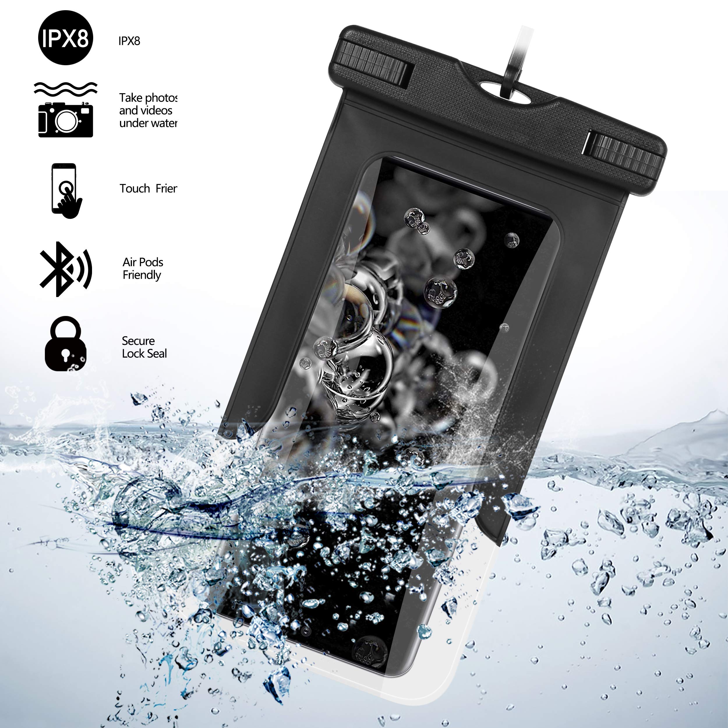 Waterproof Case Cellphone Dry Bag with Armband for iPhone 12 11 X XR 8 7 6 Plus