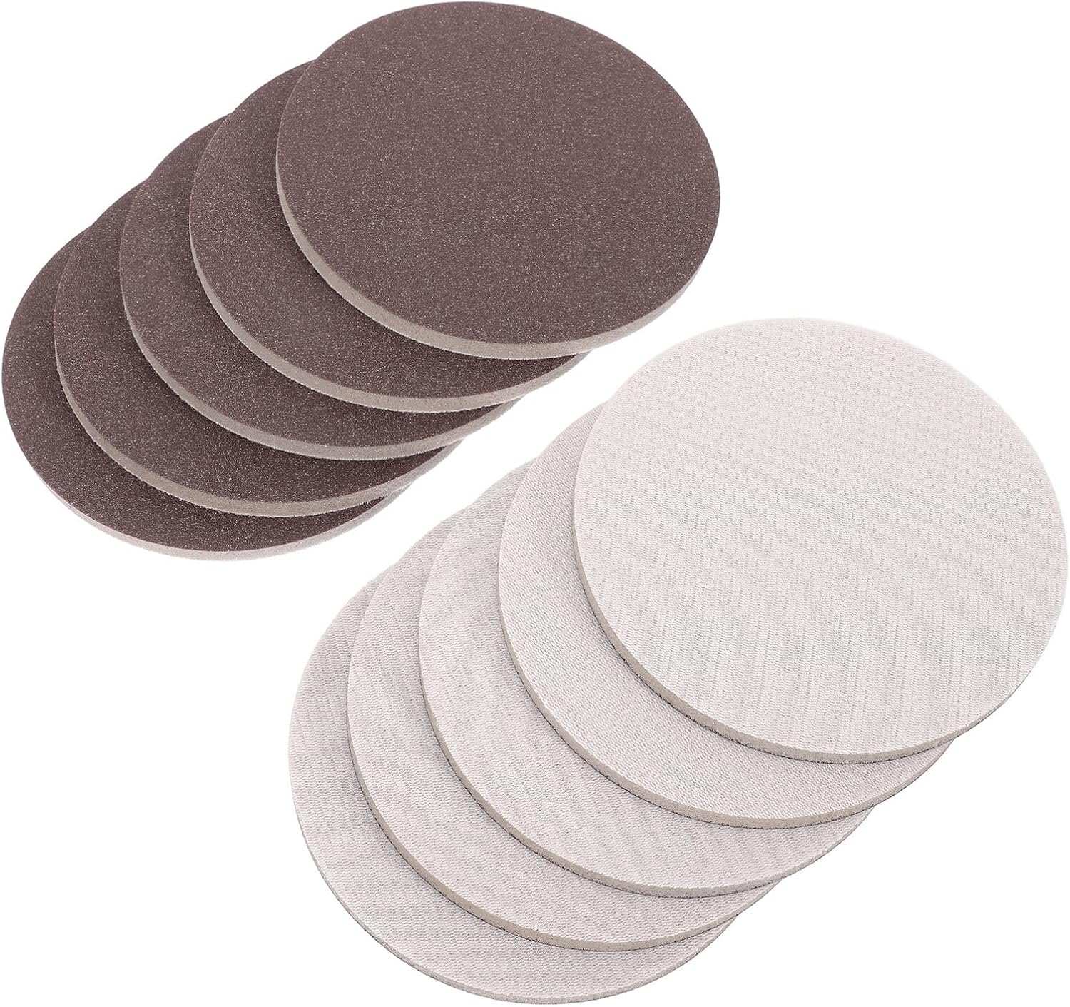 Cabilock 10pcs Fine Grit Sanding Blocks with Flocking Sponge, Adhesive Wet Sandpaper for Metal, Plastic, and Automotive Paint Polishing, 4-inch Diameter for DIY and Detail Work