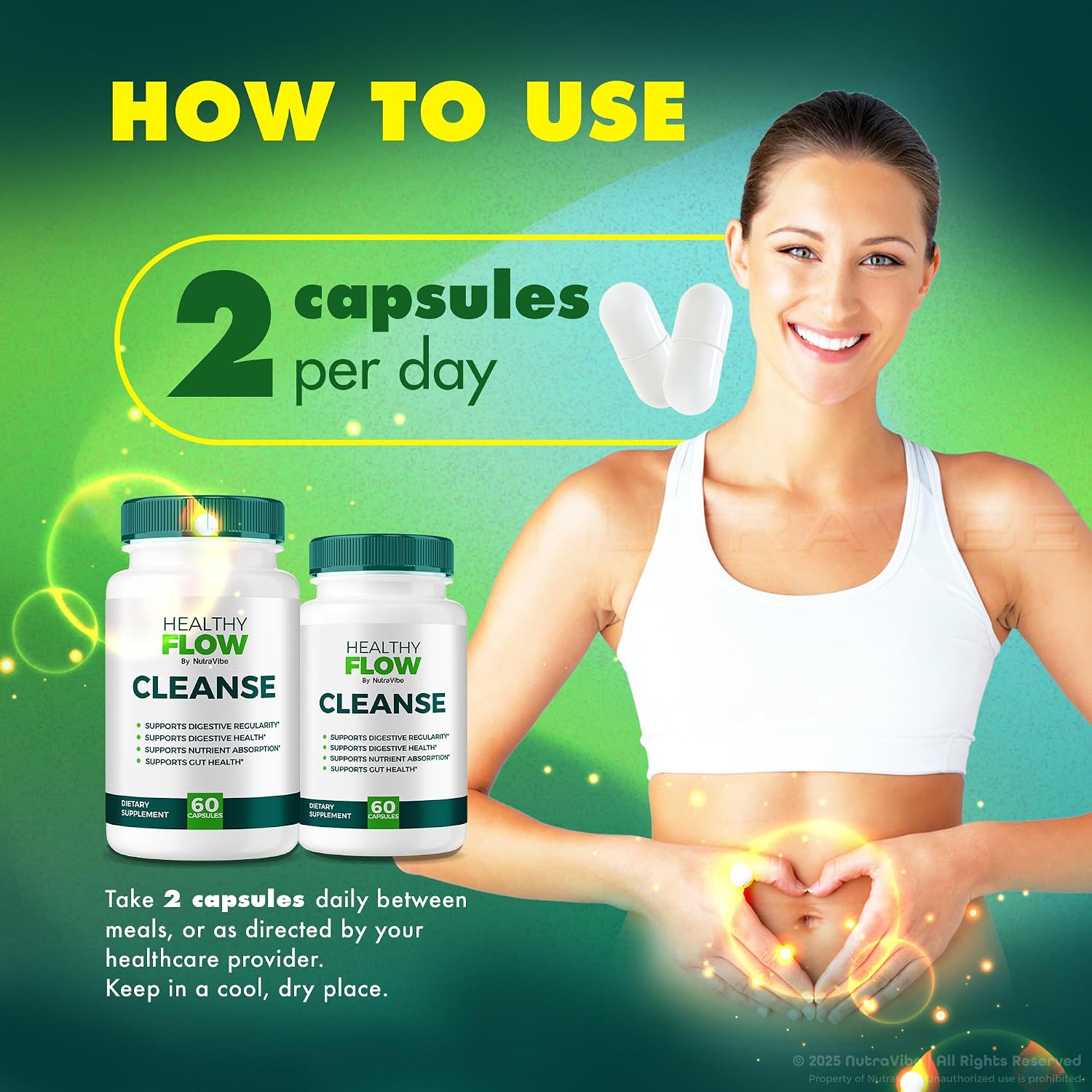 (3 Pack) Healthy Flow Cleanse – Official Detox & Cleanser Formula for Lungs, Gut, Digestion & Digestive Support | HealthyFlow Cleanse Plant-Based for Gentle Microbiome Balance (180 Capsules)