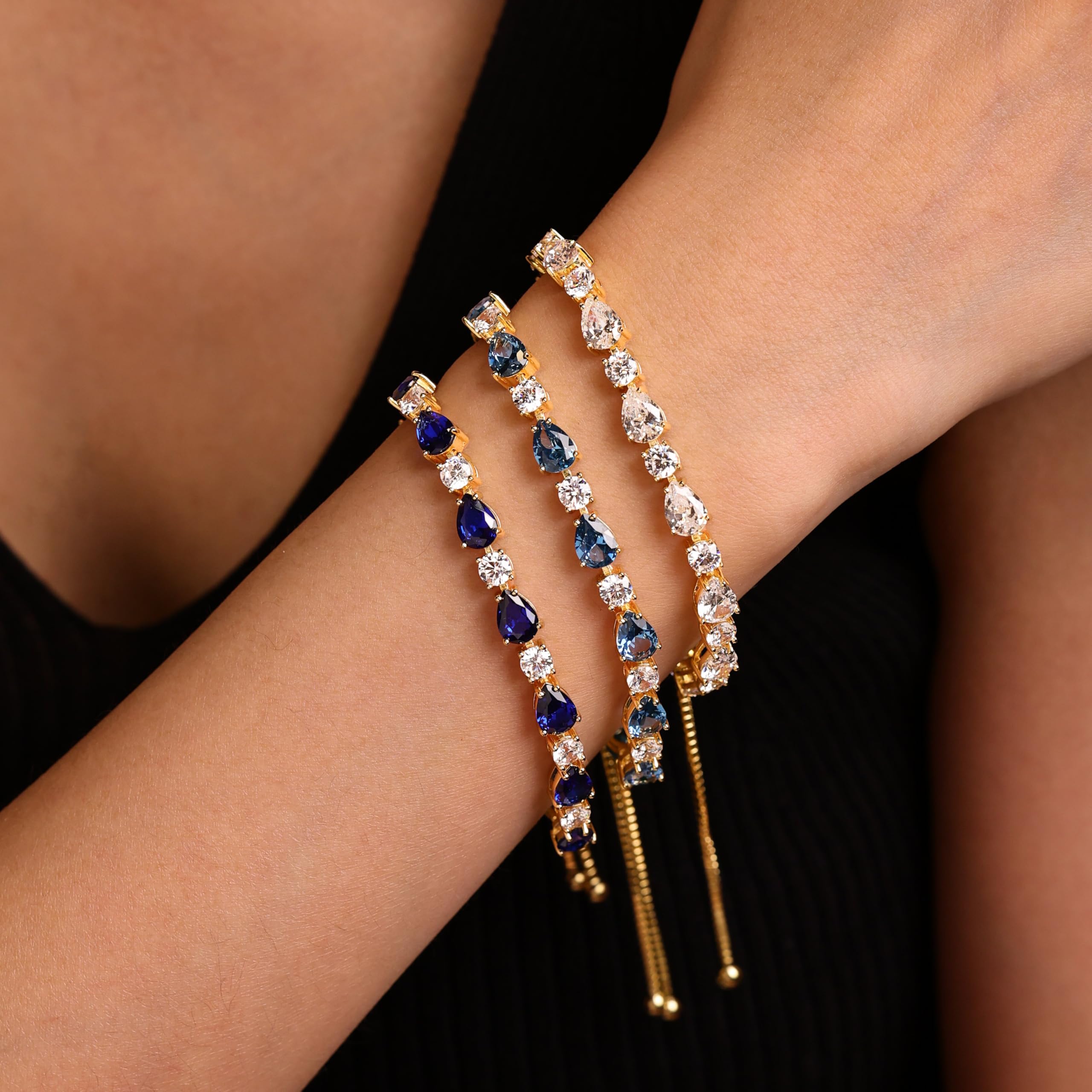 FANCIME Bolo Tennis Armbänder für Damen mit künstliche Geburtsstein