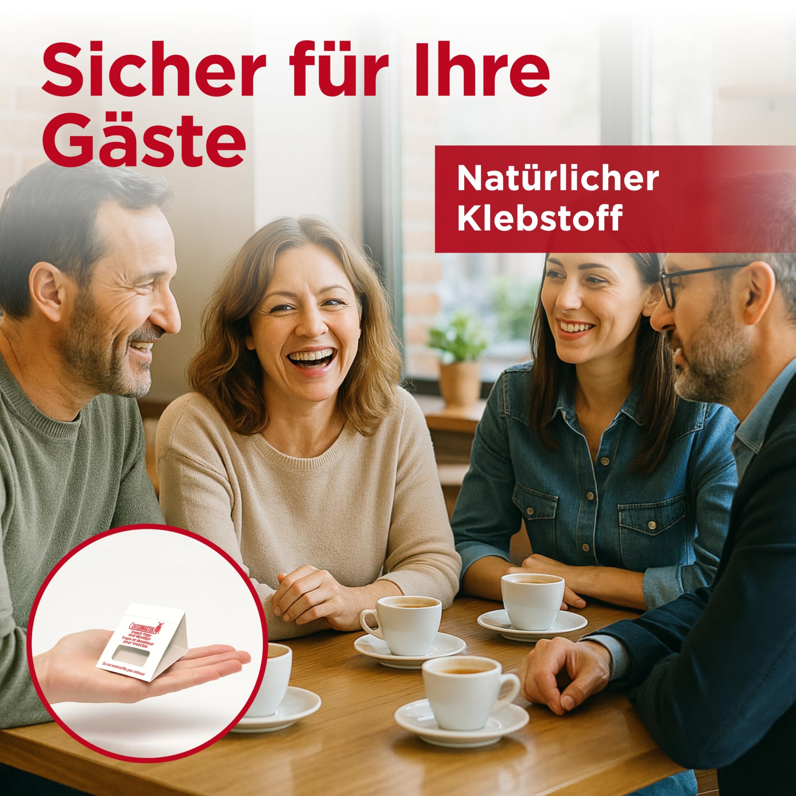 Premium Schabenfalle – 60 Stück Kakerlakenfallen Mit Lockstoff (Haselnussduft) | Giftfrei & Biozidfrei | Klebefallen Für Zuhause, Keller, Garage