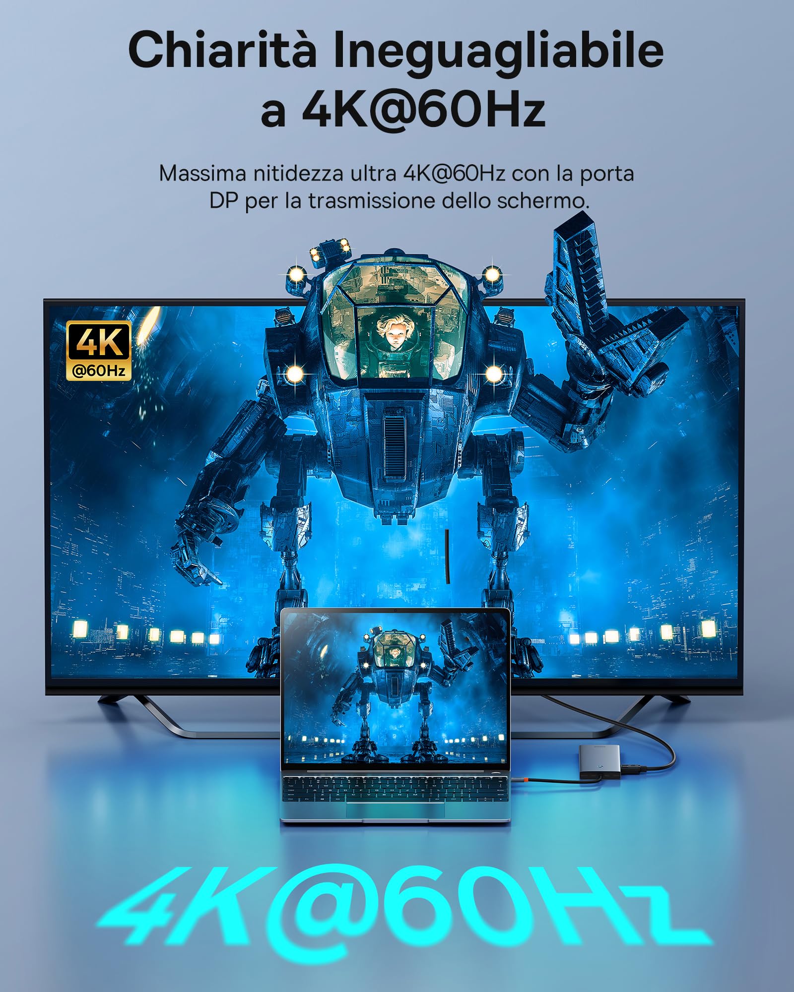 Baseus Docking Station USB-C 3 Monitor, Chip Ottimizzato,13-In-1 Hub USB-C, 2*HDMI e 1*DP 4K 60Hz, VGA, USB 3.1, PD 100W, Ethernet, Per Laptop