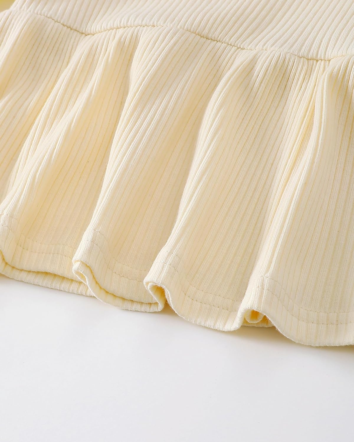 Renotemy Toddler Baby Girl Clothes Fall Winter Outfit Puff Bubble Sleeve Sweatshirt Denim Bell Bottom Jeans Matching Outfits - Image 5