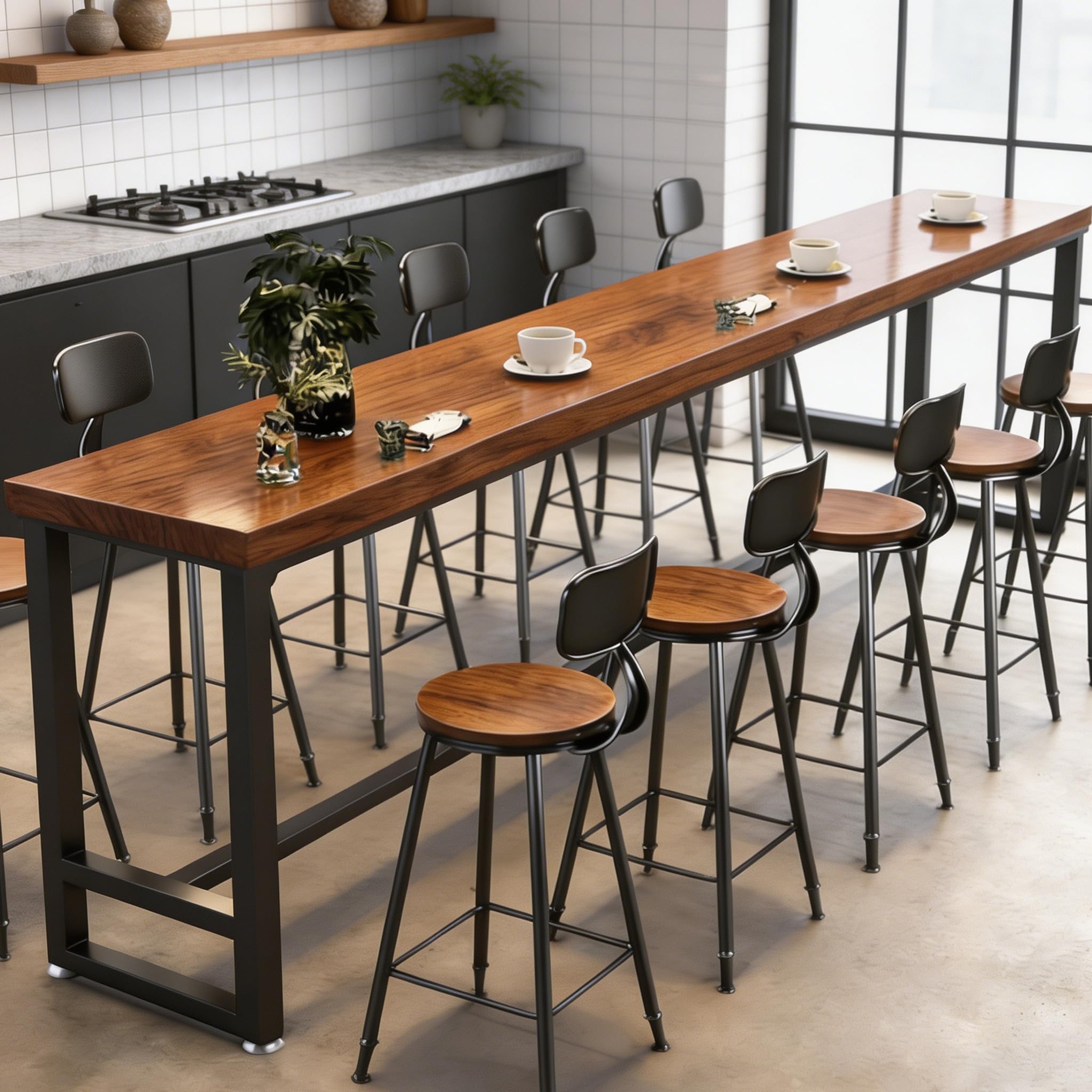 Photo 1 of MUOLVSQ 71-Inch Narrow Bar Height Table
