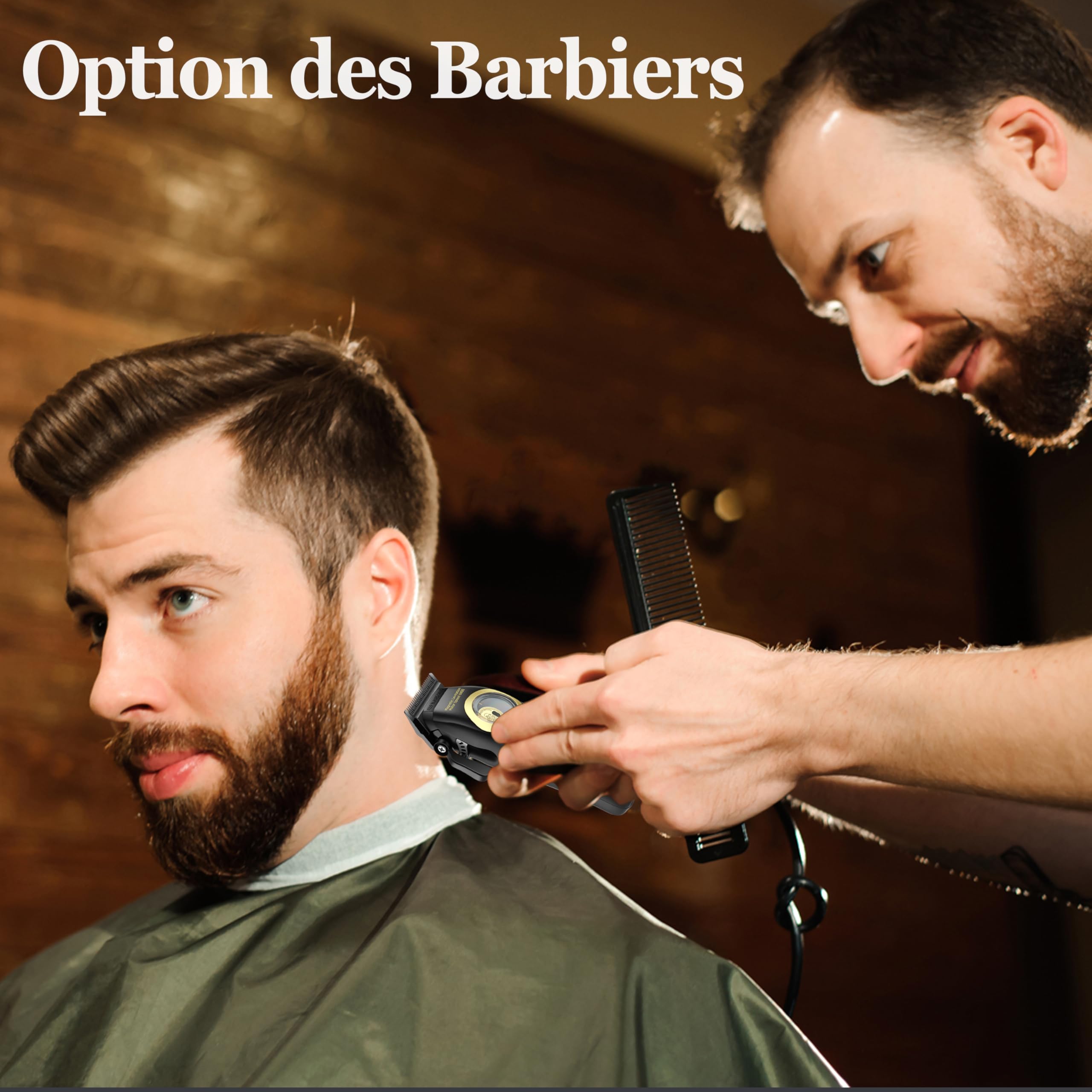 KEMEI 2373 Professionelle Haarschneidemaschine für Männer, kabelgebundenes/kabelloses Haarschneideset, Haar- und Bartschneider, 8800 U/min Barber Clippers mit magnetischem Schwebemotor