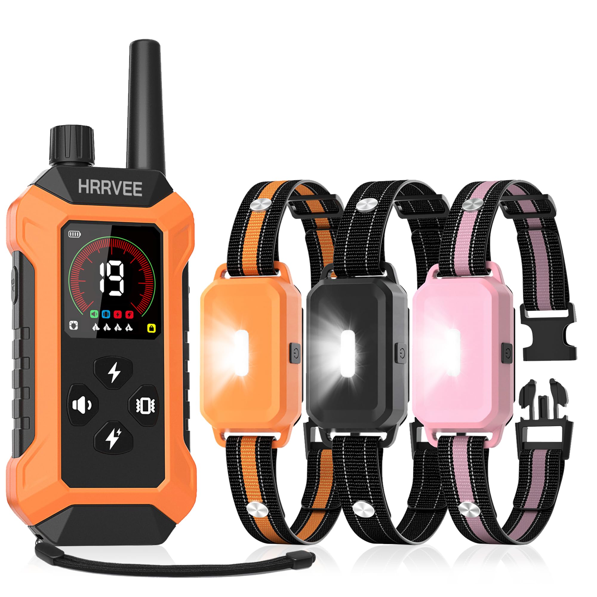 3 Pack Shock Collar with Light