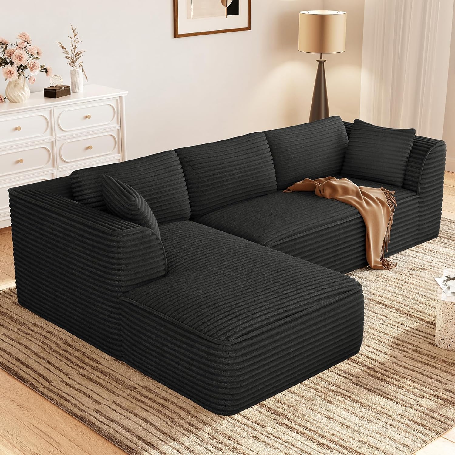 Vesgantti 106" Boneless Couch with Chaise, Left-Facing