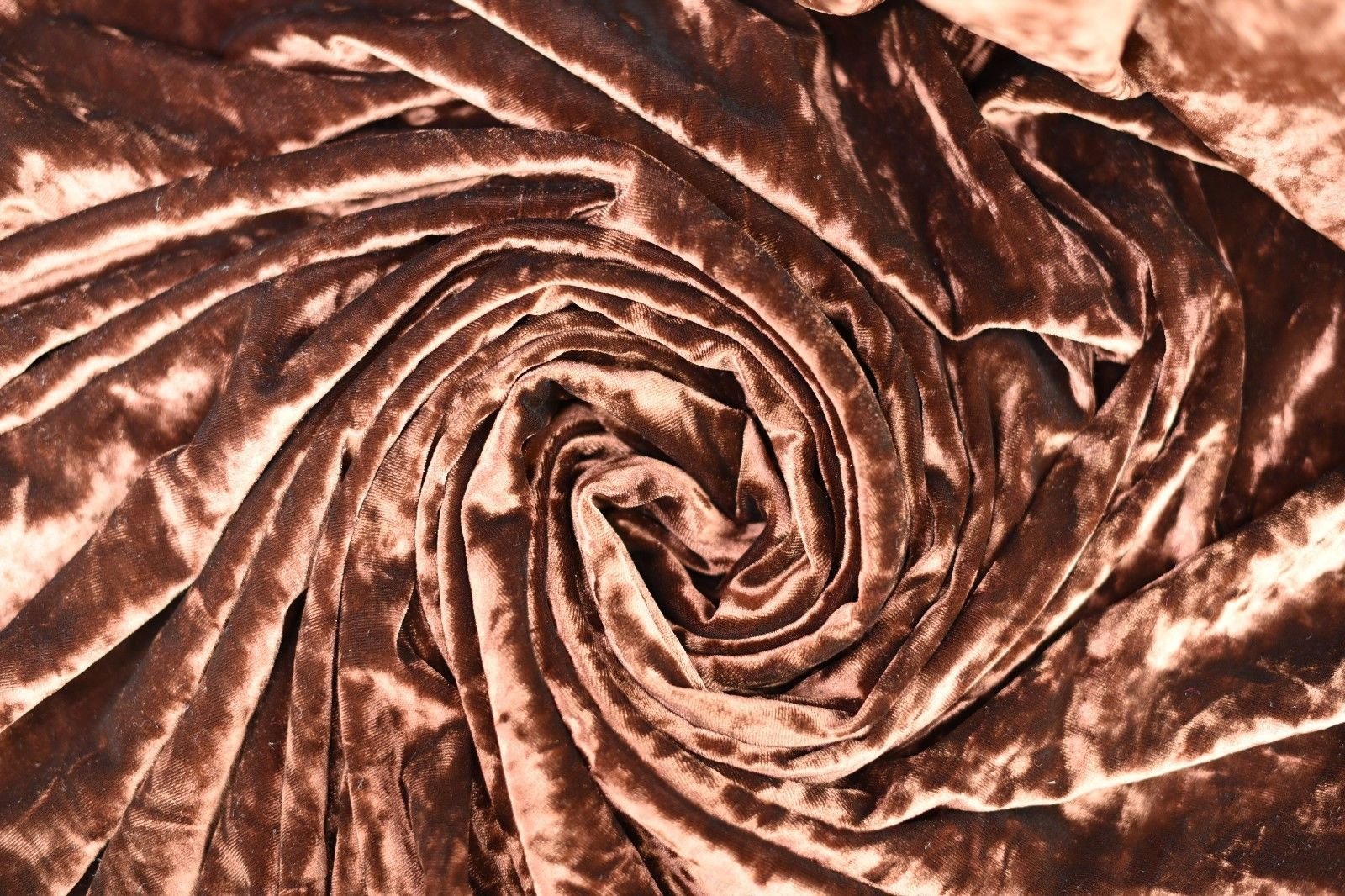 Balsaras Brown - Ice Crushed Velvet Glitz Premium Stretch *1 Fat Quarter* Curtain Material, Dress Material, Fabric Upholstery, Dress Making Velour Fabric 48Cm X 58Cm *Free Uk Post*