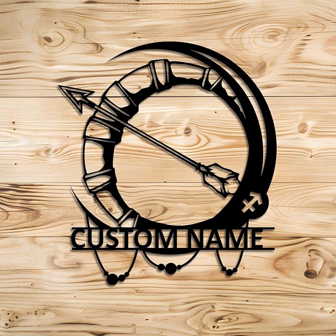 Personalized Name Signs Of The Zodiac Metal Wall Decor,Personalized Pisces Zodiac Name Sign Decoration For Room,Horoscope Home Decor,Star signs,Valentine's Day Present (SAGITTARIUS)