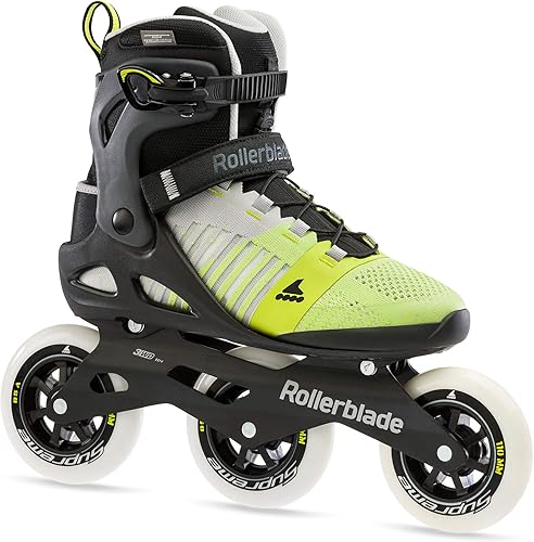 Rollerblade Macroblade 110 3WD - Patines en línea para hombre, color gris y amarillo, 6