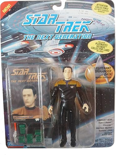 PlayMates 4.5" Datos del Comandante del Teniente en Uniforme de Película - Star Trek: La Próxima Generación - Serie Coleccionista 7ª Temporada